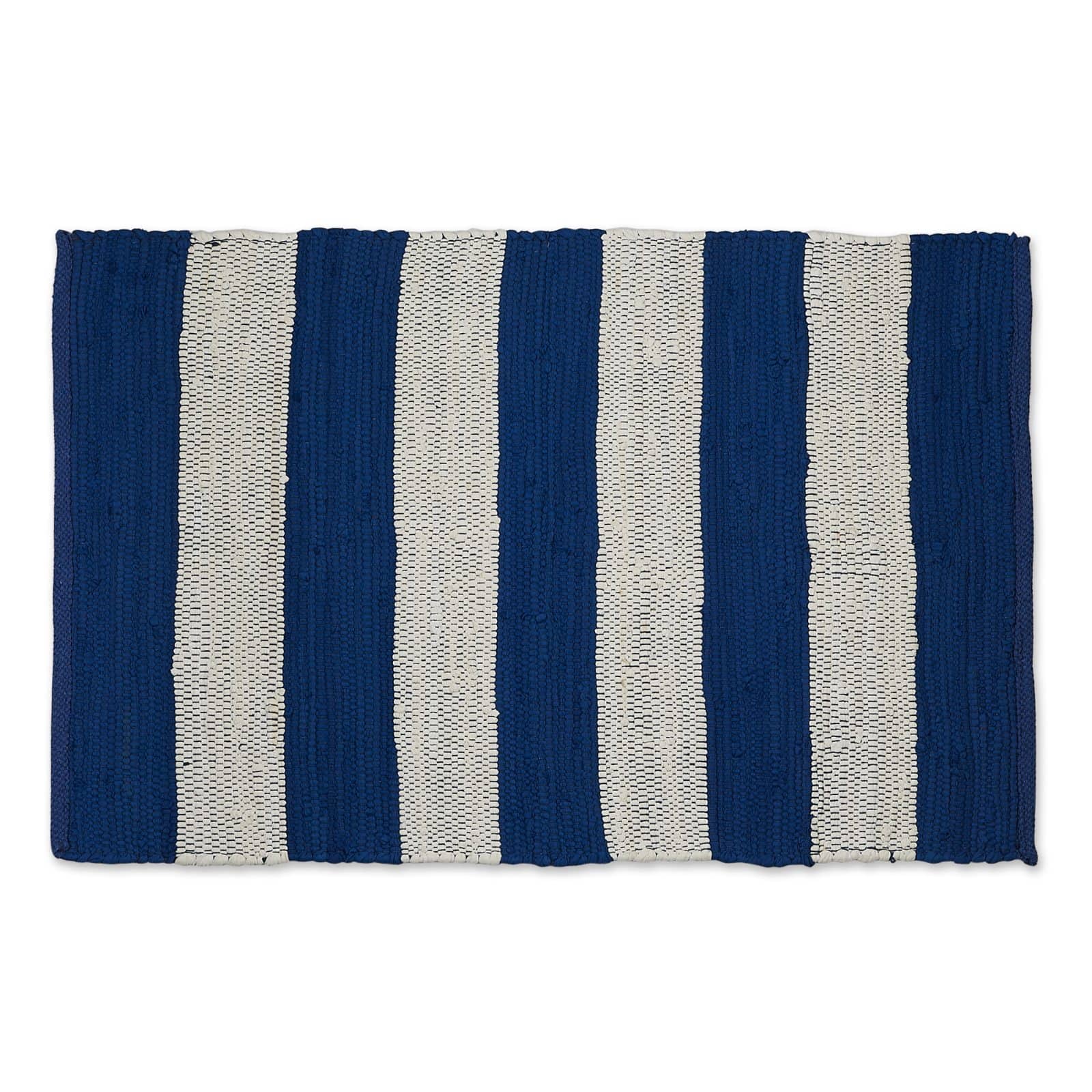 DII&#xAE; Navy &#x26; White Stripe Rag Rug, 2ft. x 3ft.
