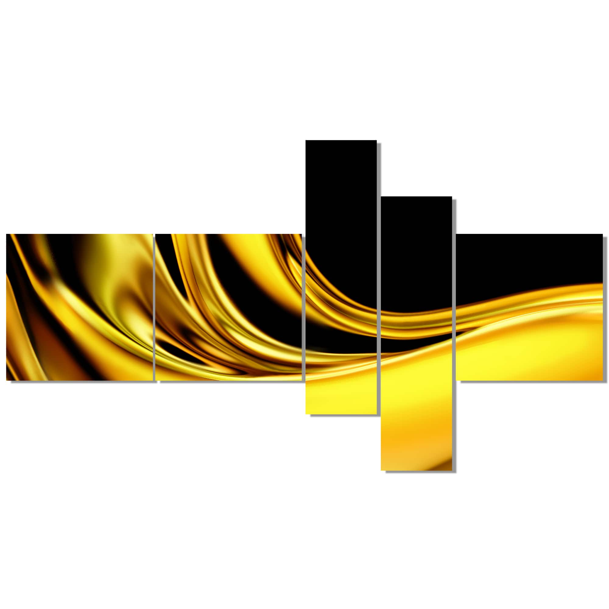 Designart - Yellow Gold Texture Pattern - Abstract Canvas art print