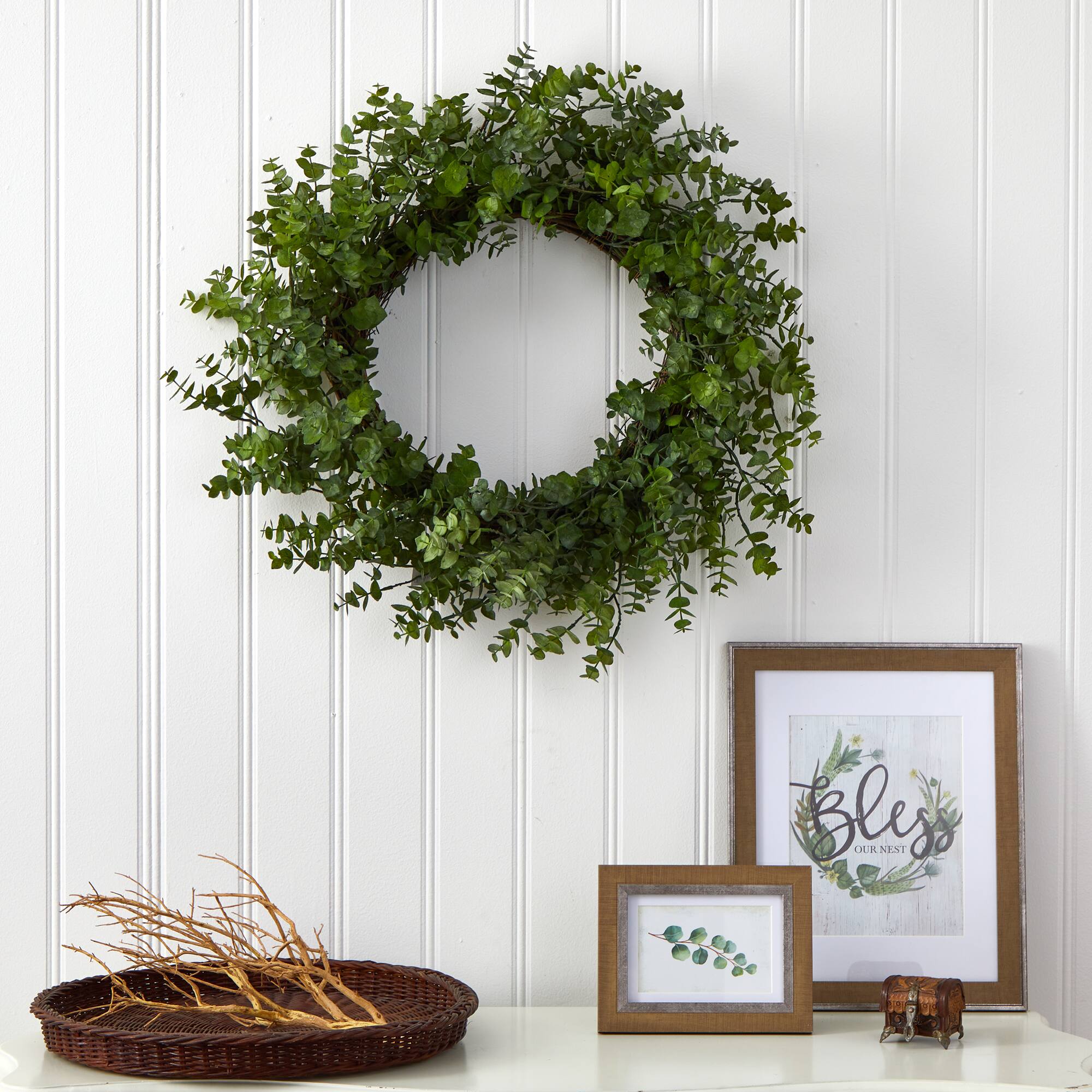 24&#x27;&#x27; Green Eucalyptus Wreath