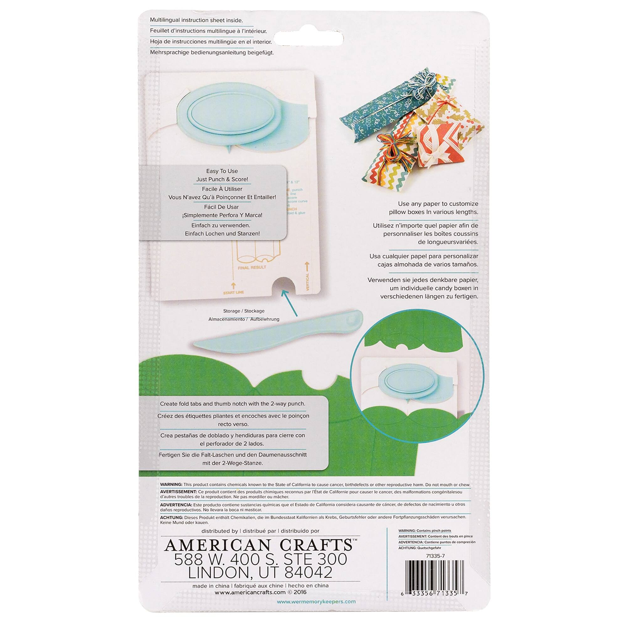 We R Memory Keepers&#xAE; Pillow Box Punch Board