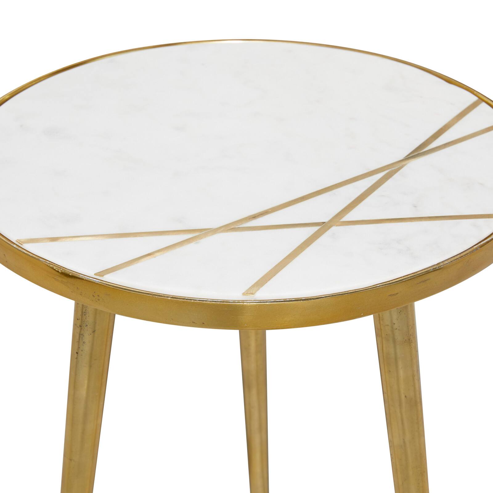 20" Gold Aluminum Modern Coffee Table
