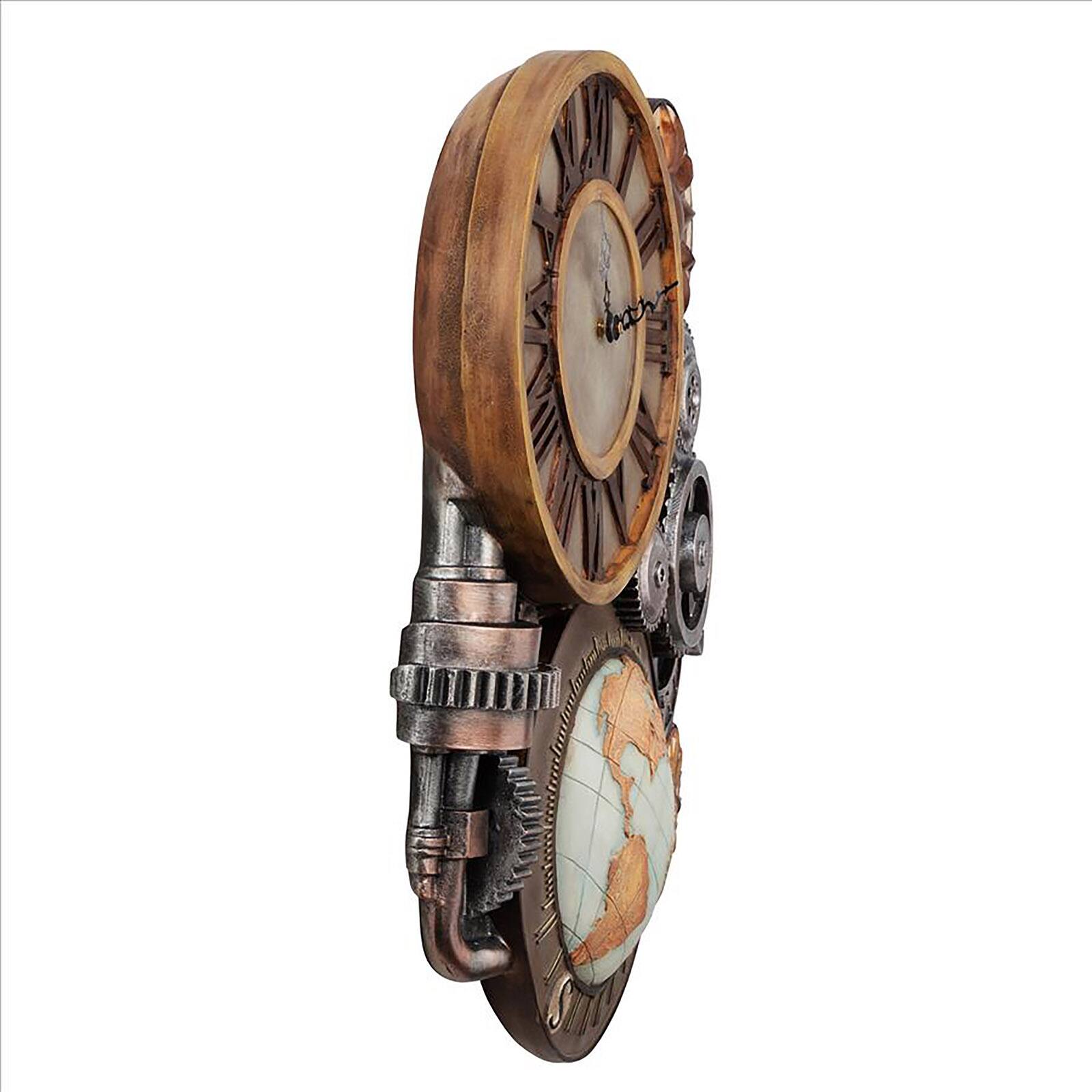 Design Toscano 25&#x22; Gears of Time Sculptural Wall Clock