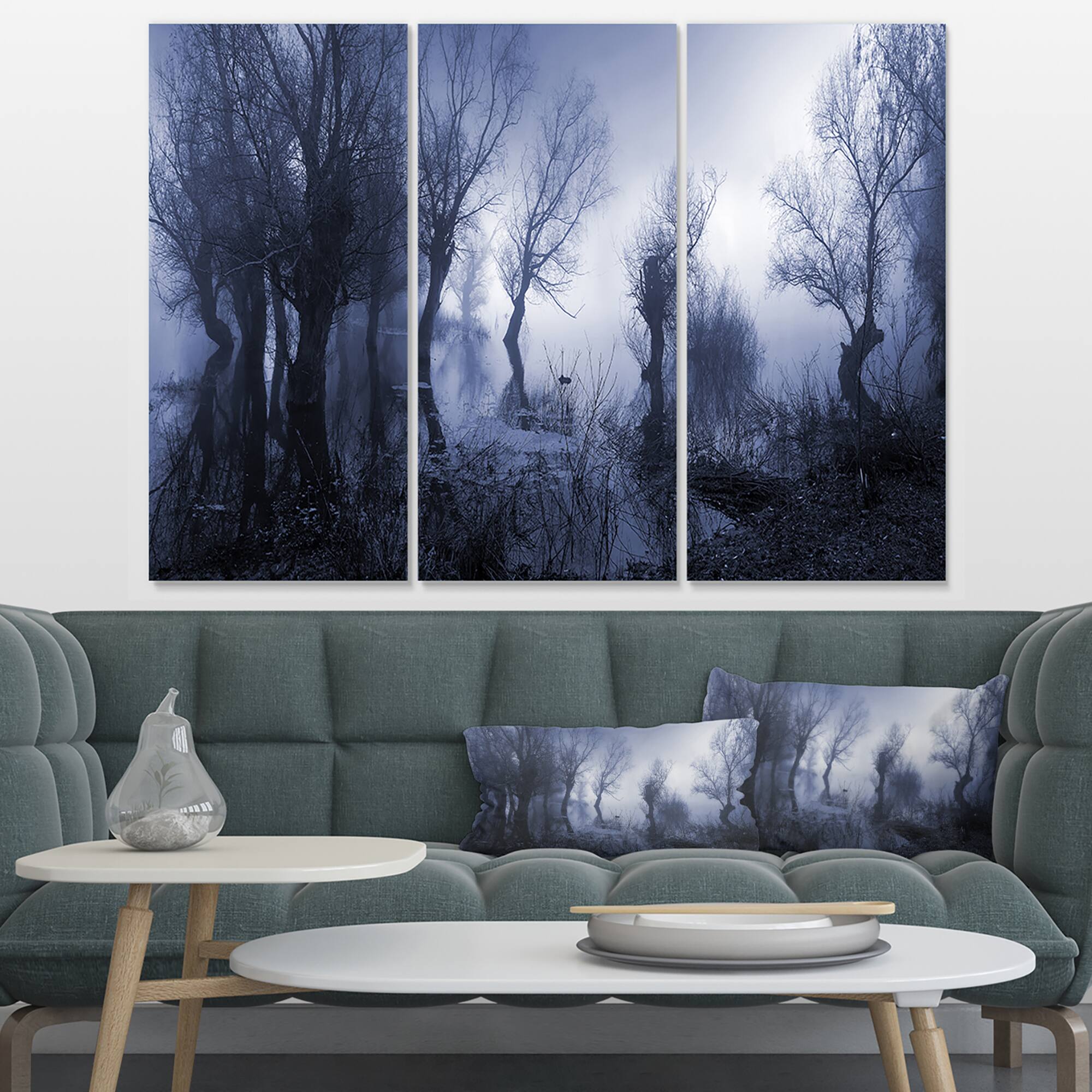 Designart - Creepy Landscape in Sepia Tones - Landscape Canvas Art Print