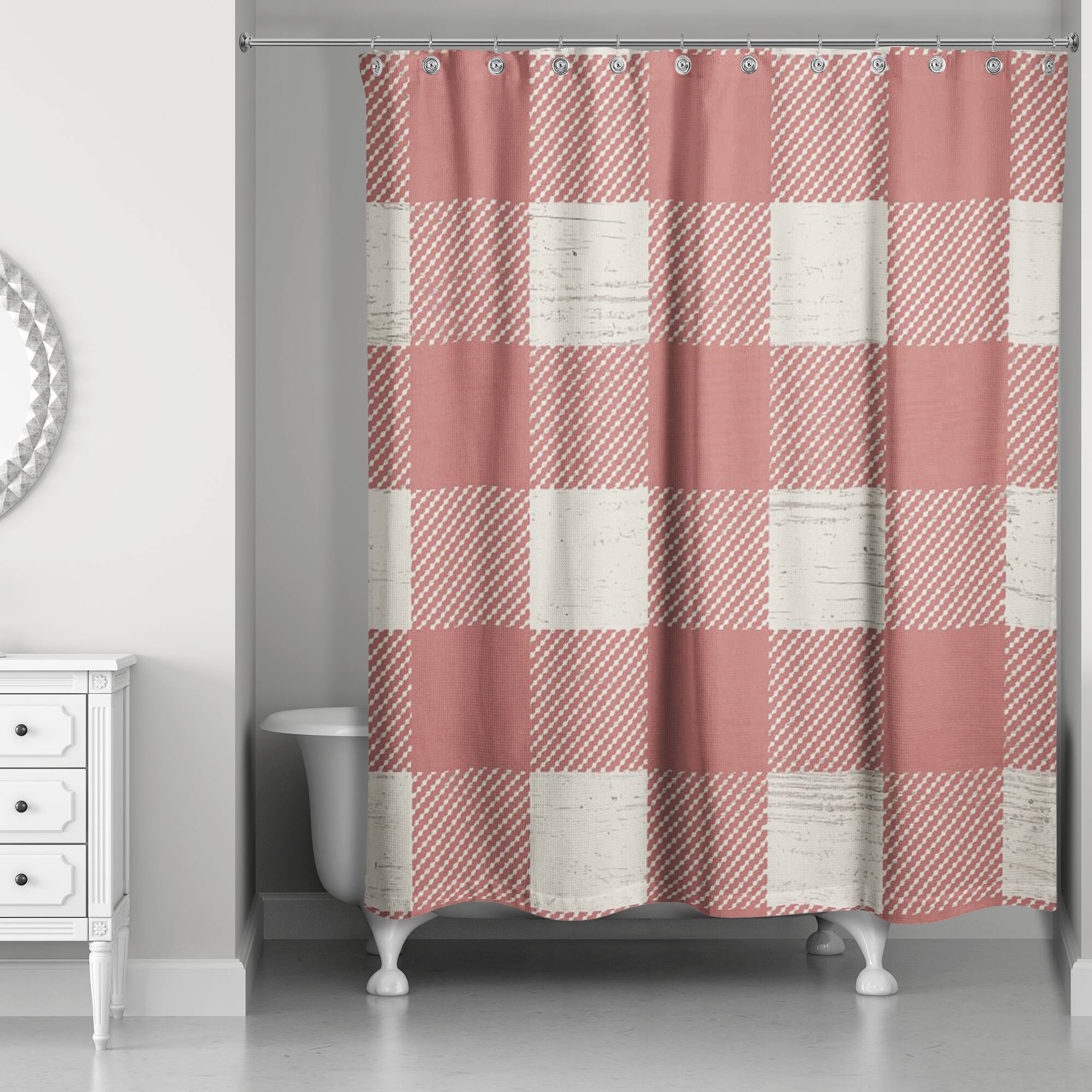 Red Buffalo Check Shower Curtain