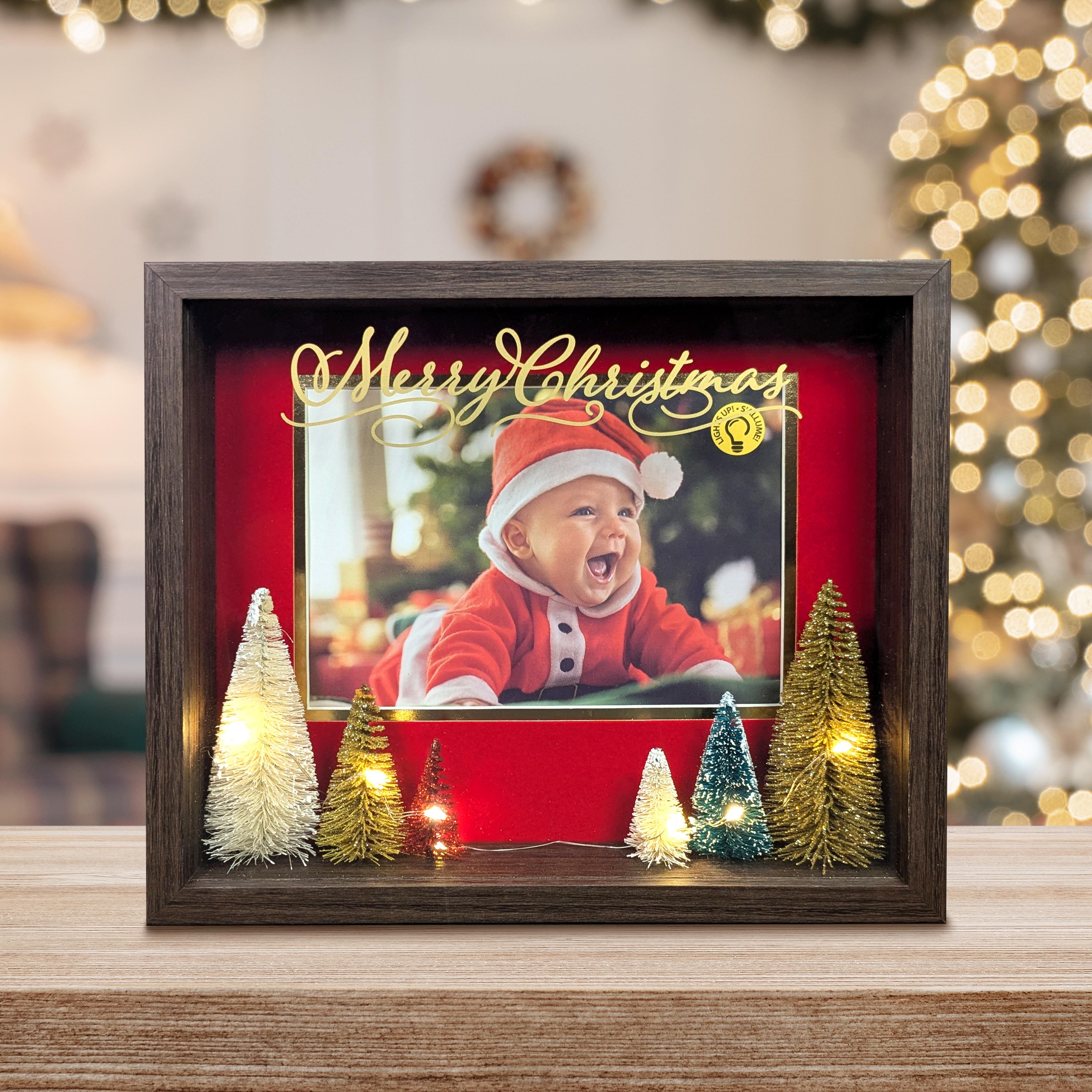 5&#x22; x 7&#x22; LED Red Merry Christmas Tabletop Frame by Studio D&#xE9;cor&#xAE;