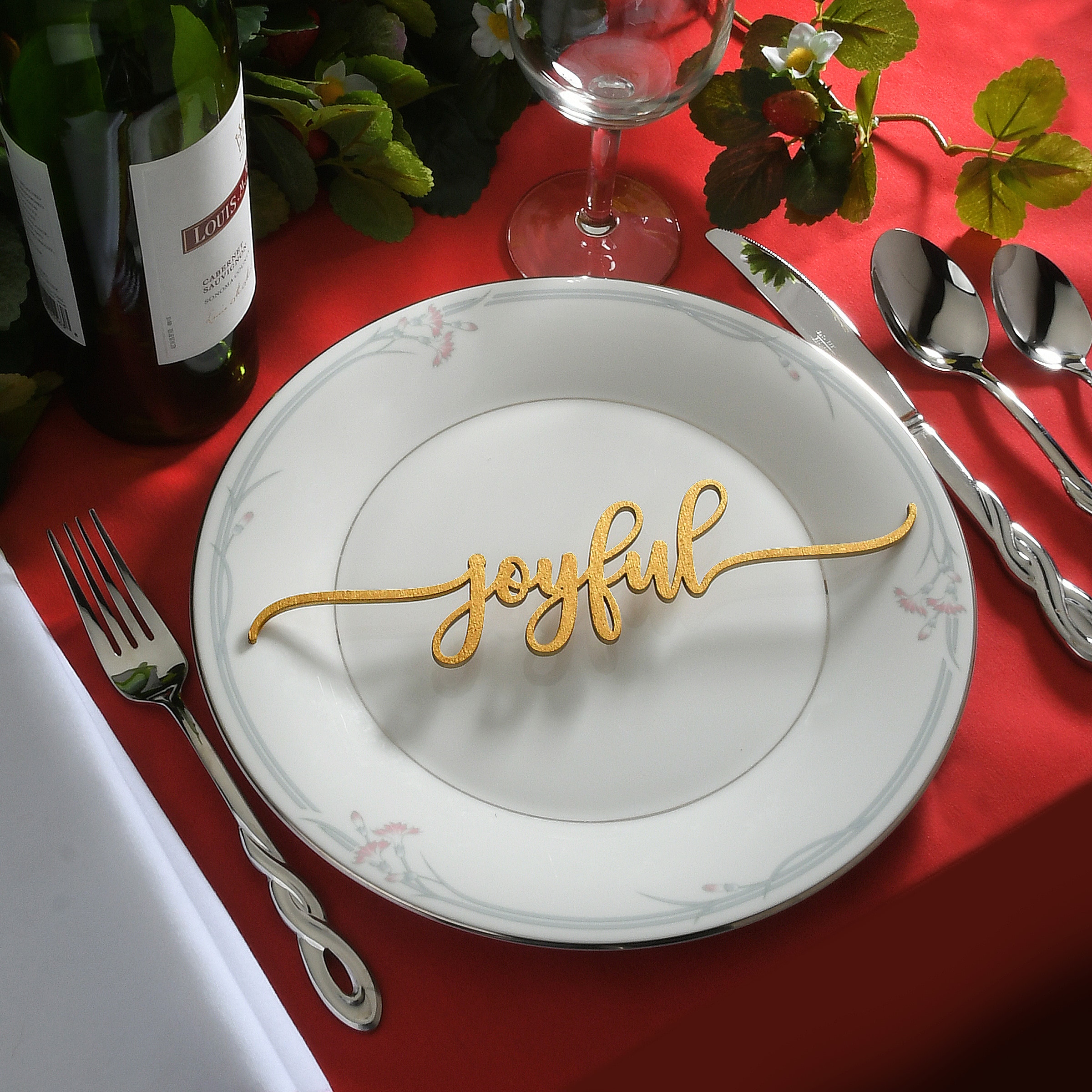 10&#x22; Christmas Place Setting Message D&#xE9;cor, 6ct.