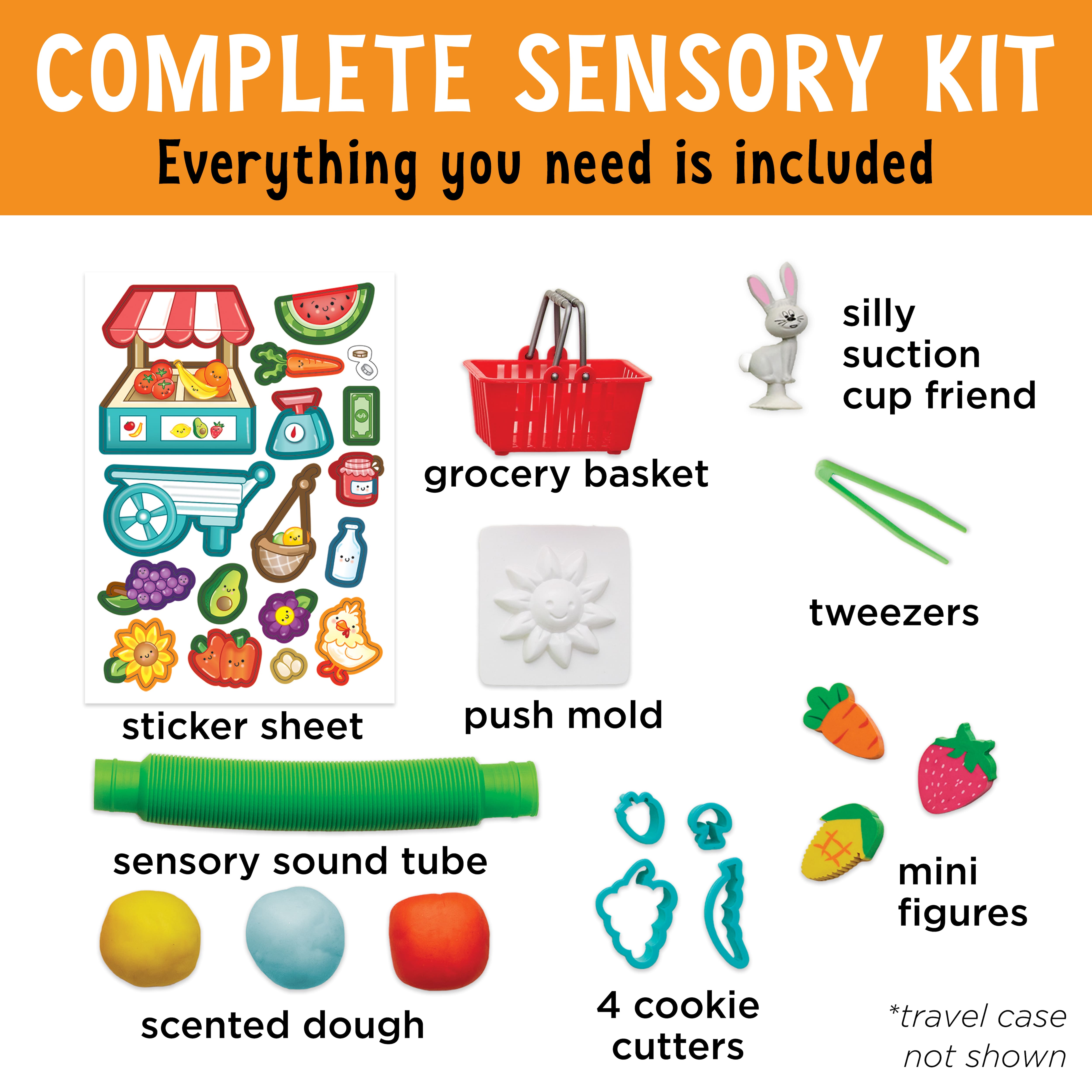 6 Pack: Creativity for Kids&#xAE; Sensory on the Go Farmer&#x27;s Market Play Kit