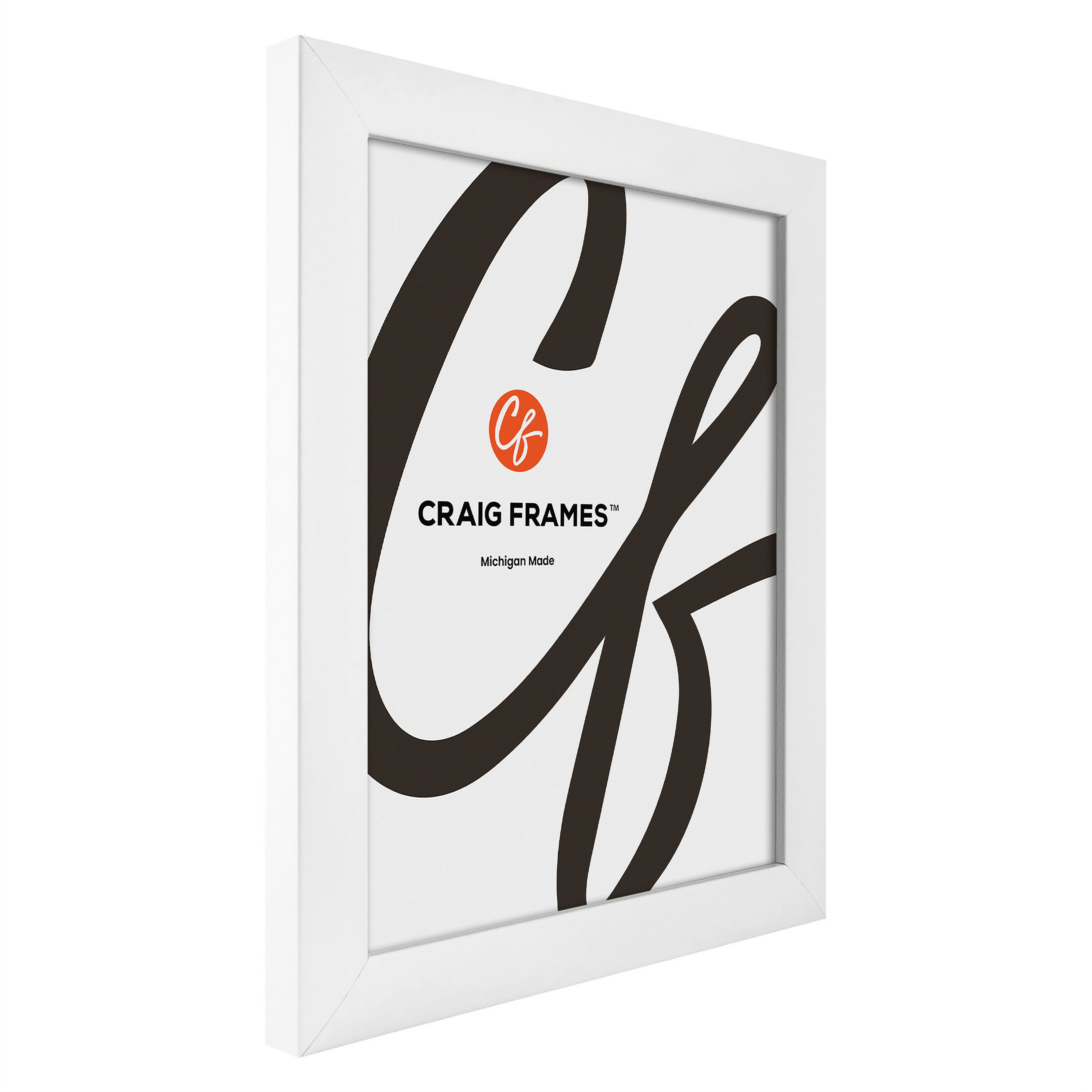 2 Pack Craig Frames Contemporary White Satin Picture Frame