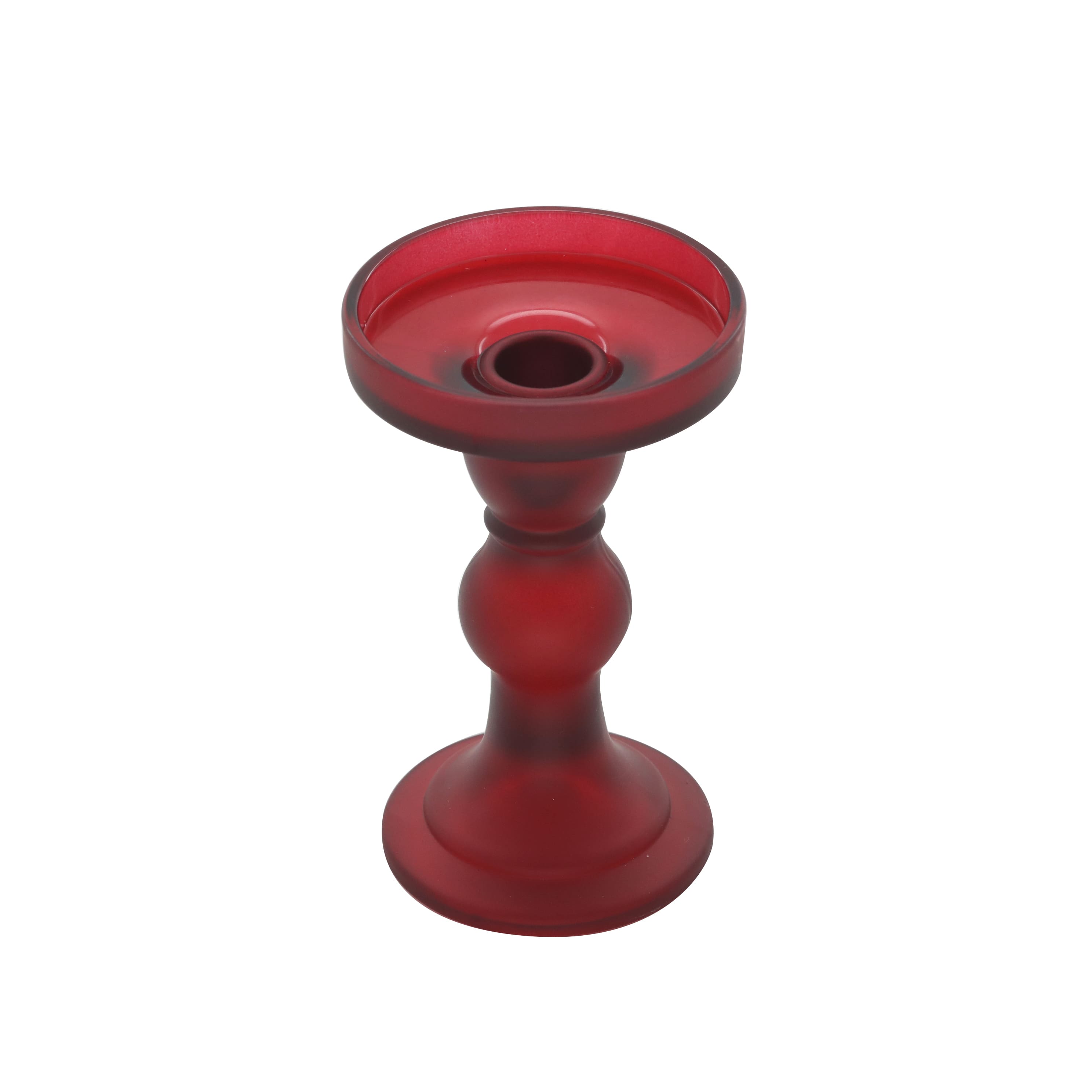 Large Red Glass Candle Holder by Ashland&#xAE;