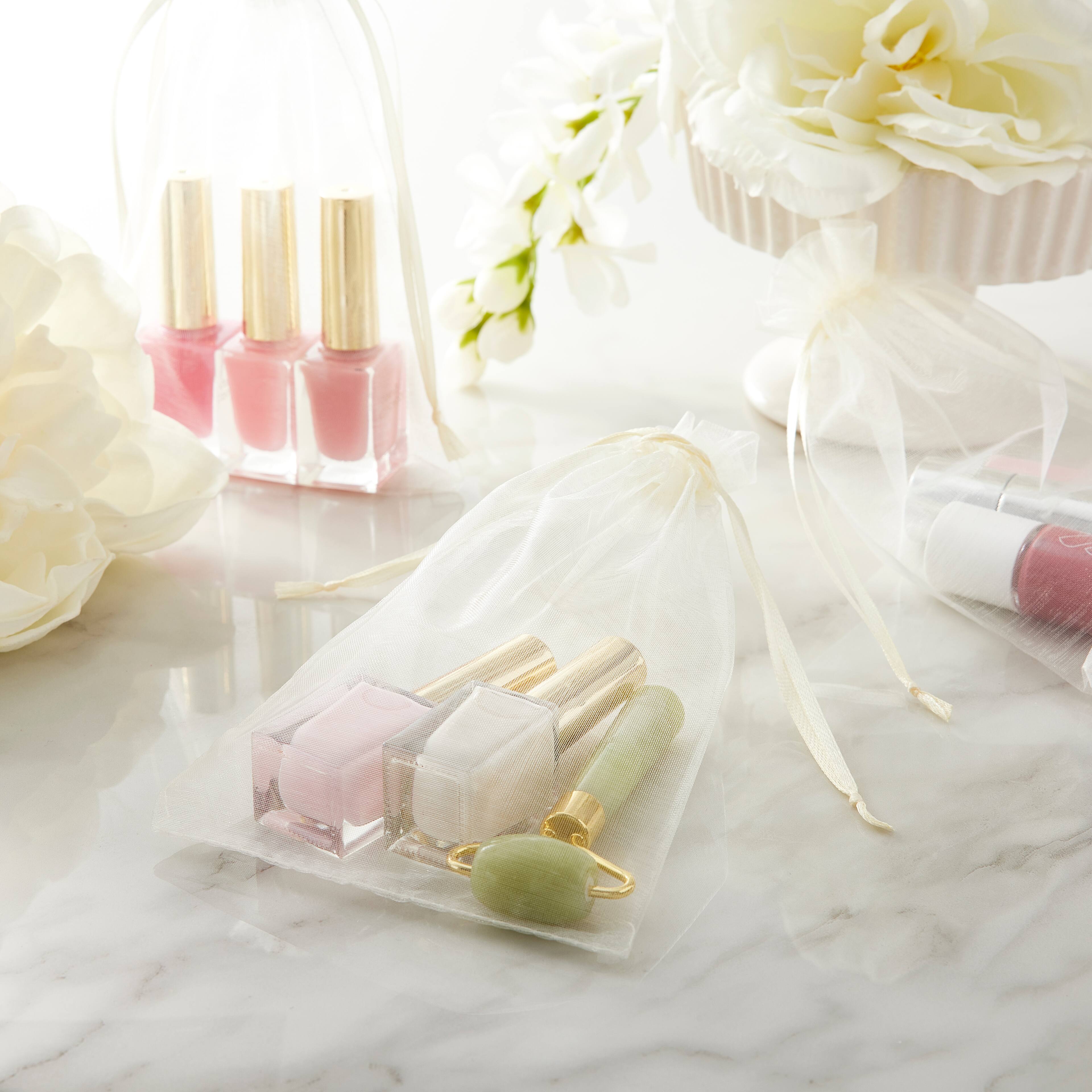 15 Packs: 12 ct. (180 total) Large Ivory Organza Favor Bags by Celebrate It™ Occasions™