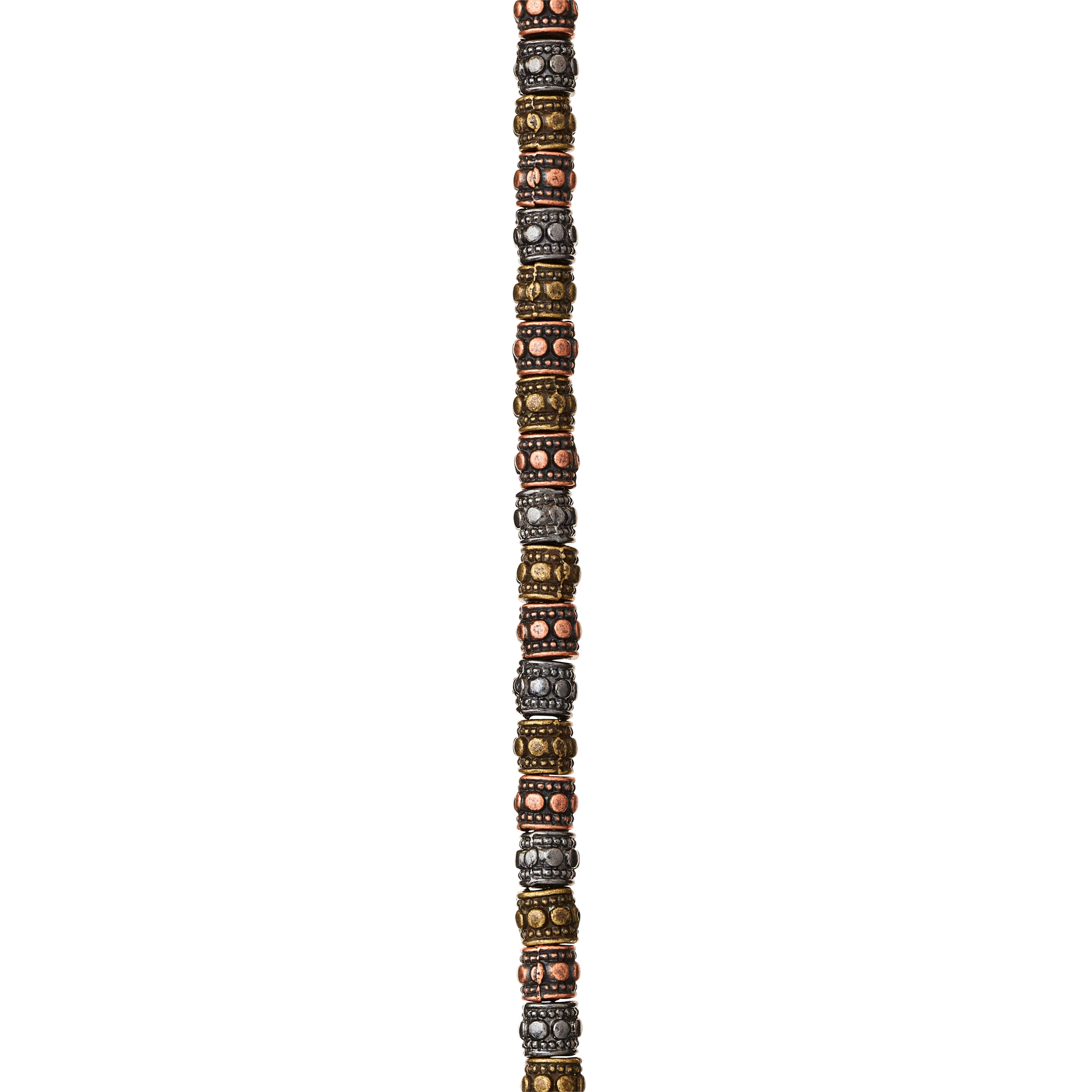 12 Pack:  Multicolor Metallic Dotted Rondelle Beads, 4mm by Bead Landing&#x2122;