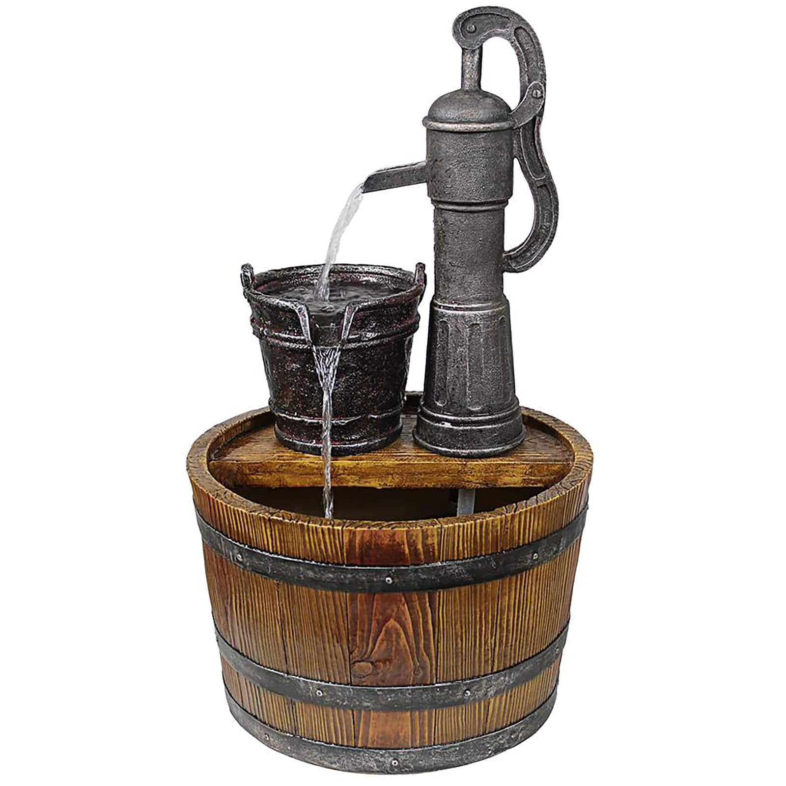 Design Toscano Cistern Well Pump Barrel Garden Fountain