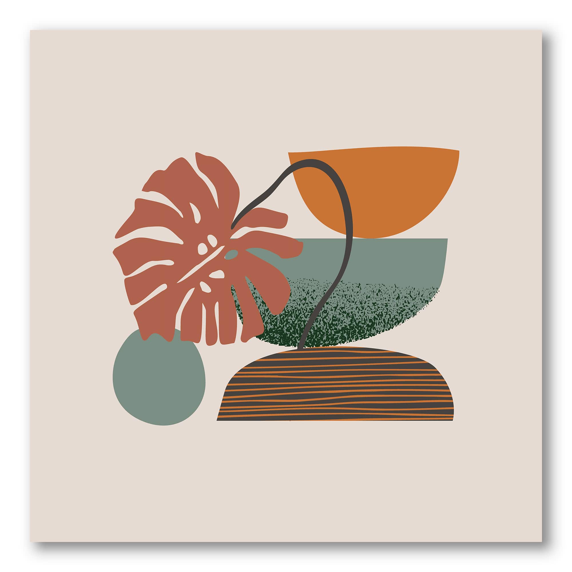 Designart - Colorful Geometric Abstract Art Collage III - Modern Canvas Wall Art Print