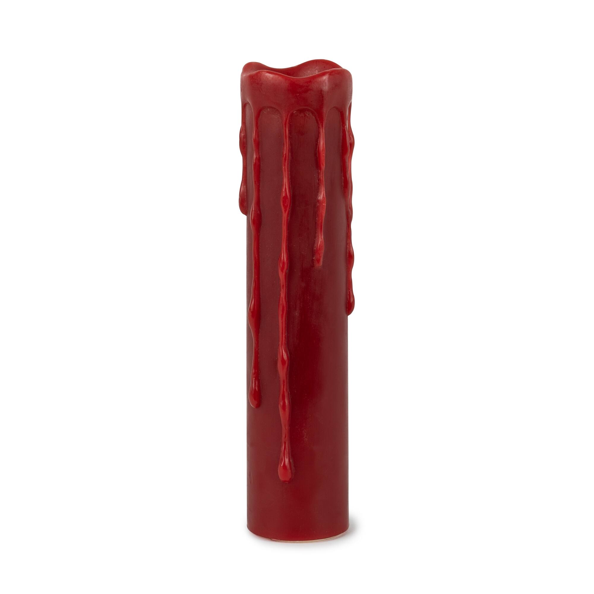 8" LED Wax Dripping Pillar Candles with Remote Set