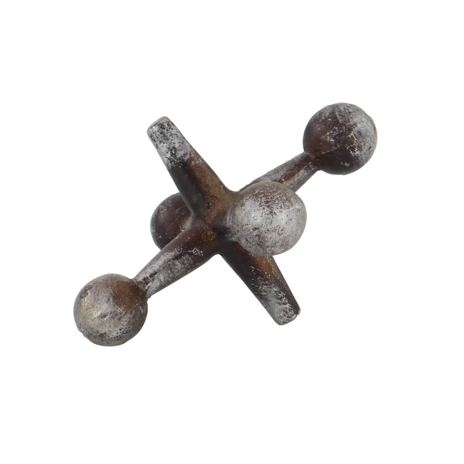 CosmoLiving by Cosmopolitan Silver Jacks Sculpture Set