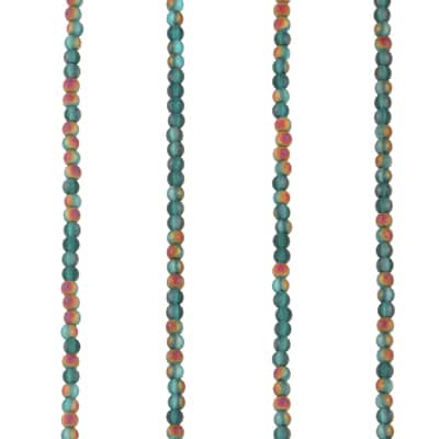 Peacock Blue Glass Round Beads, 2.2mm by Bead Landing™