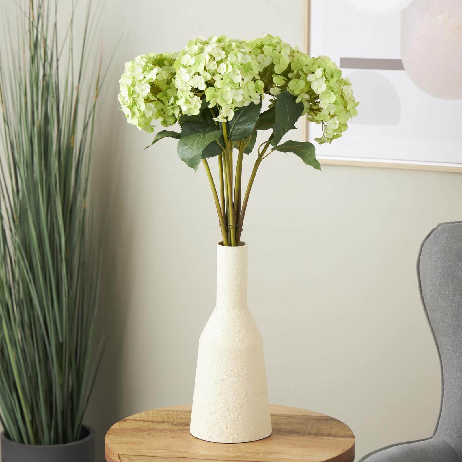 33&#x22; Green Hydrangea Artificial Flower Stem, 8ct.