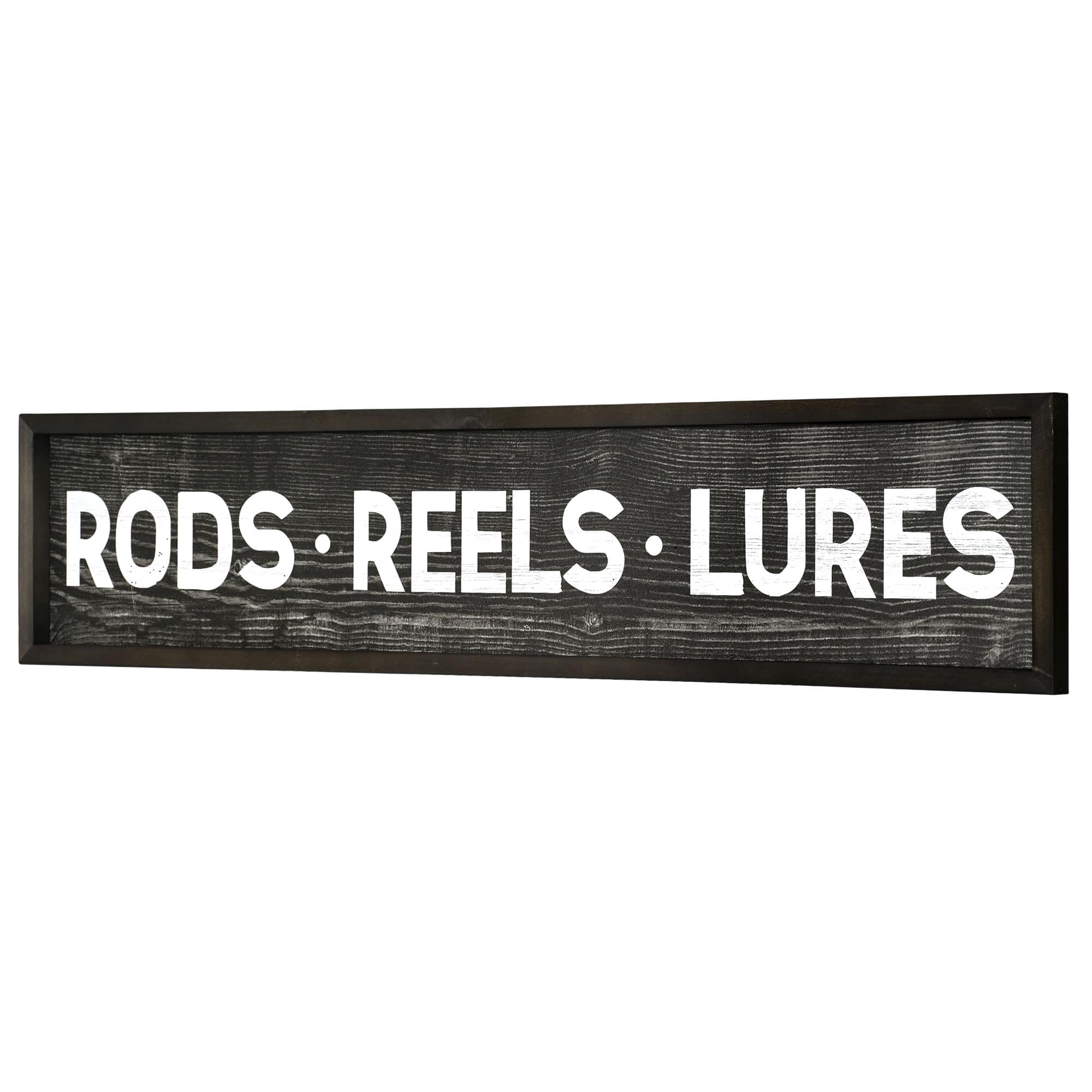 36&#x22; Rods, Reels, Lures Wood Novelty Wall Sign