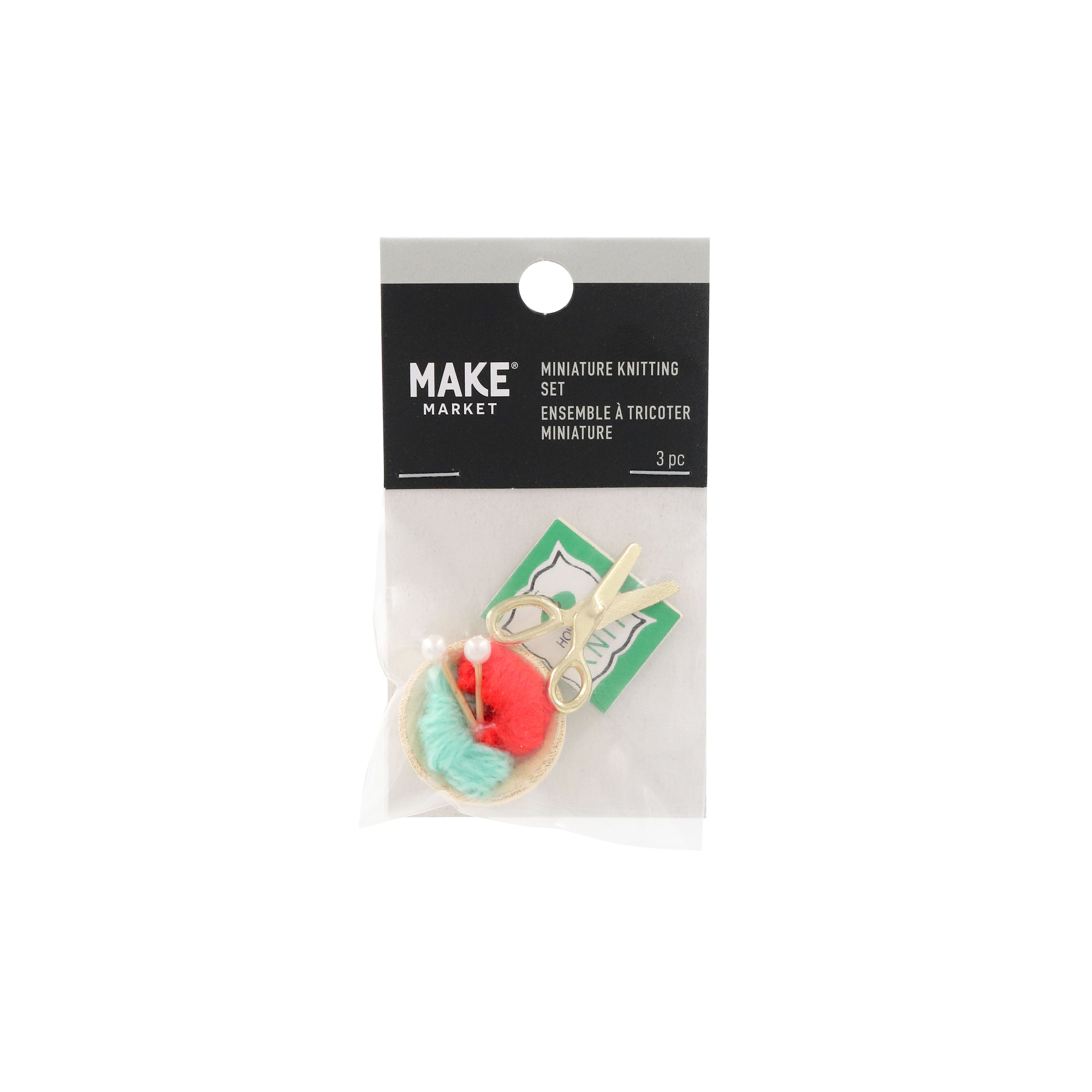 12 Pack: Miniature Knitting Set by Make Market&#xAE;