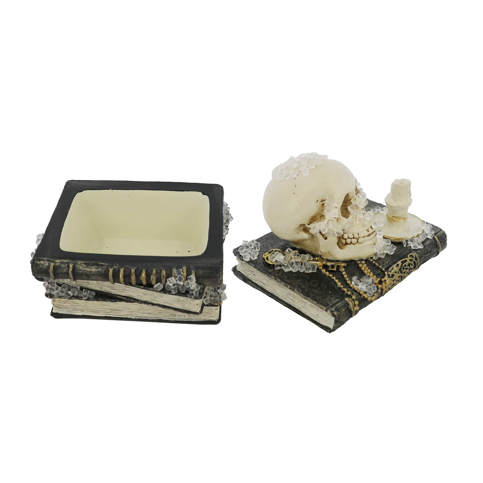 4.5" Stacked Book Box with Skull by Ashland®