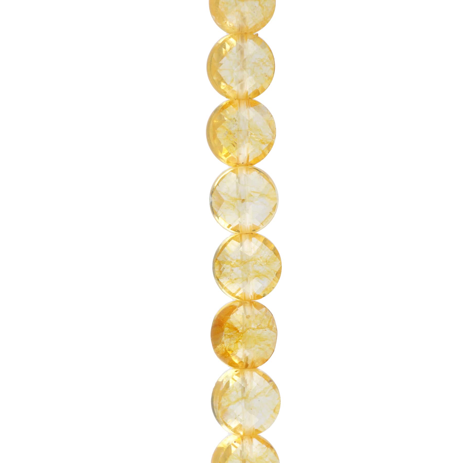 Yellow Faceted Citrine Coin Beads by Bead Landing™ Michaels