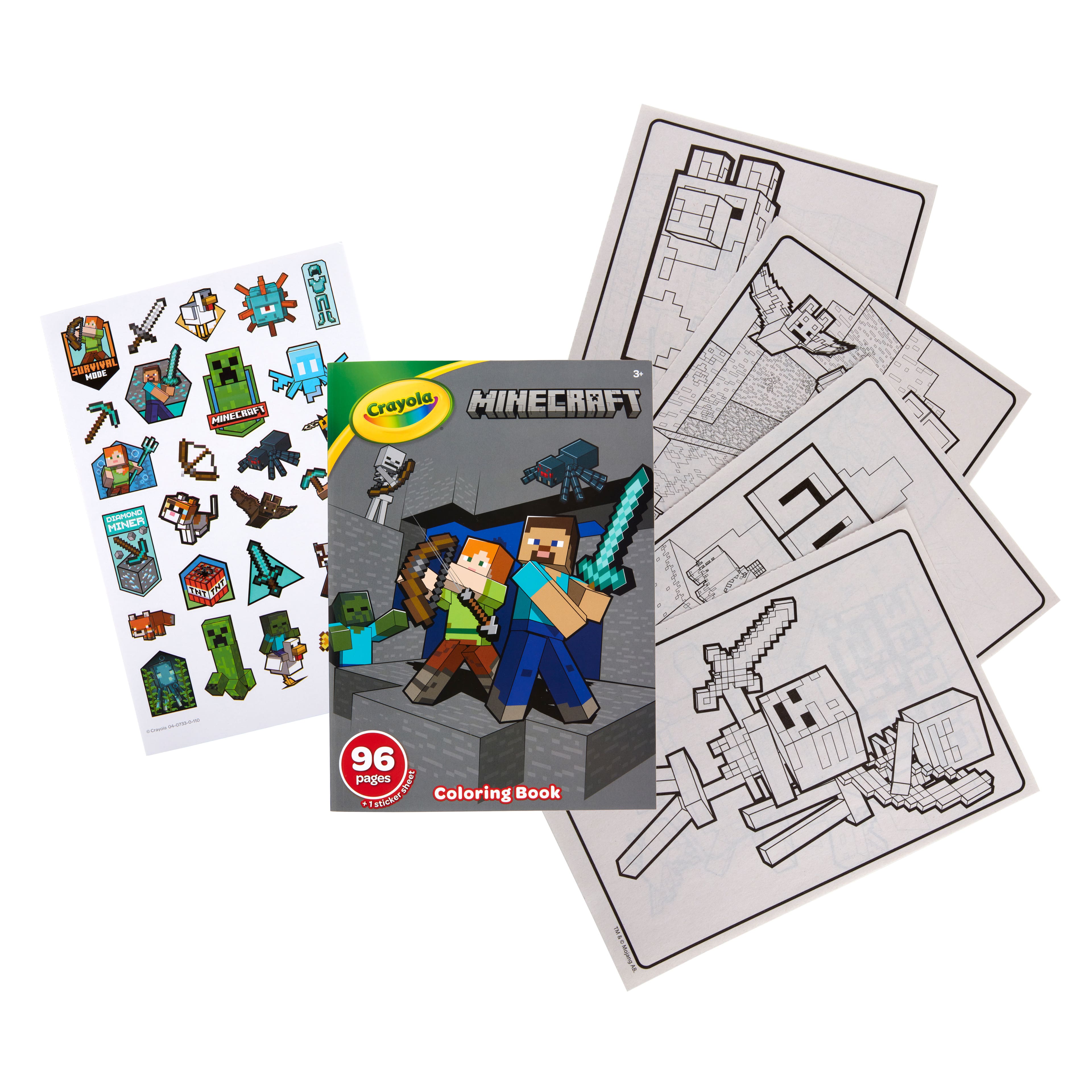 Crayola&#xAE; Minecraft Coloring Book &#x26; Sticker Sheet