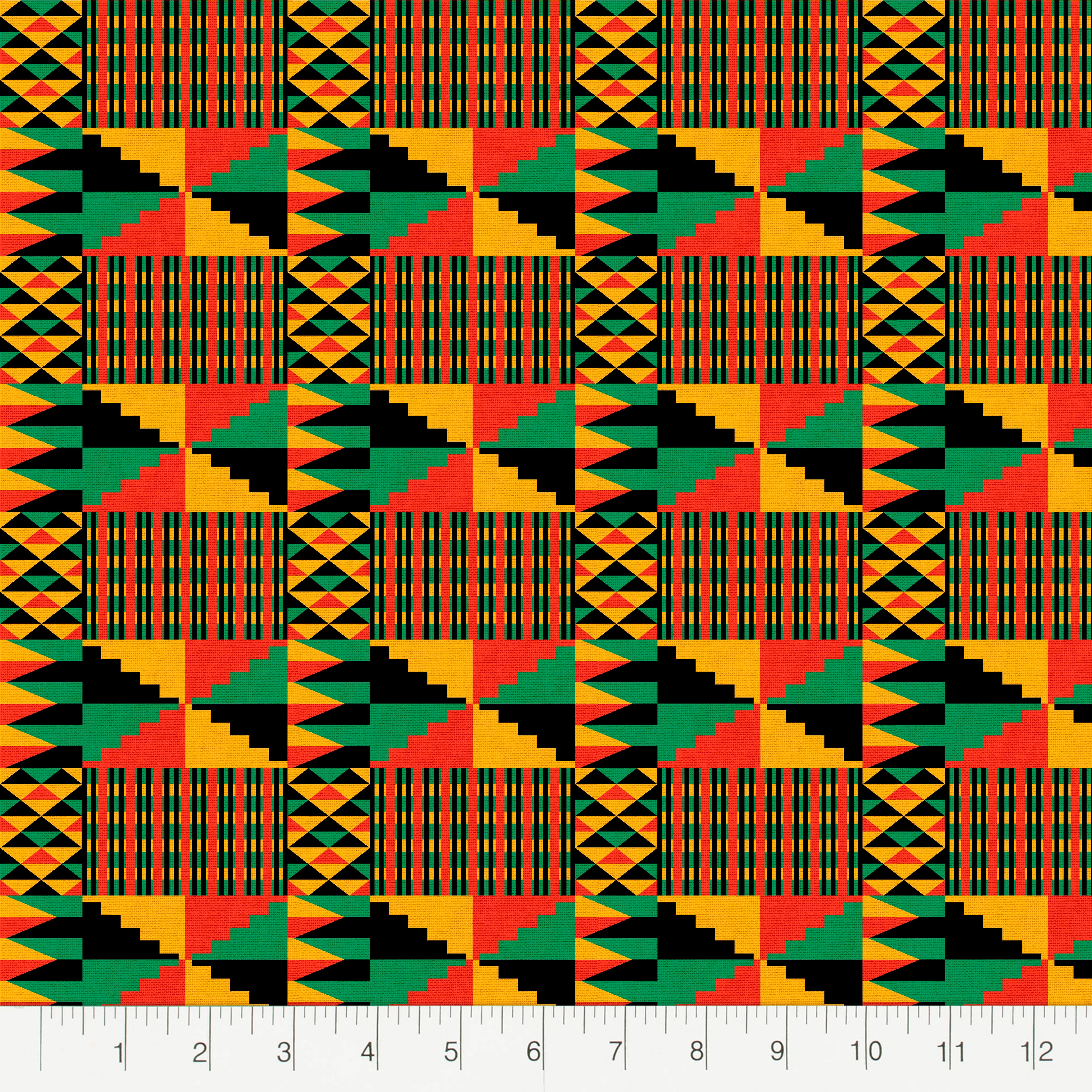 Kente Cotton Fabric Piece by Loops & Threads®