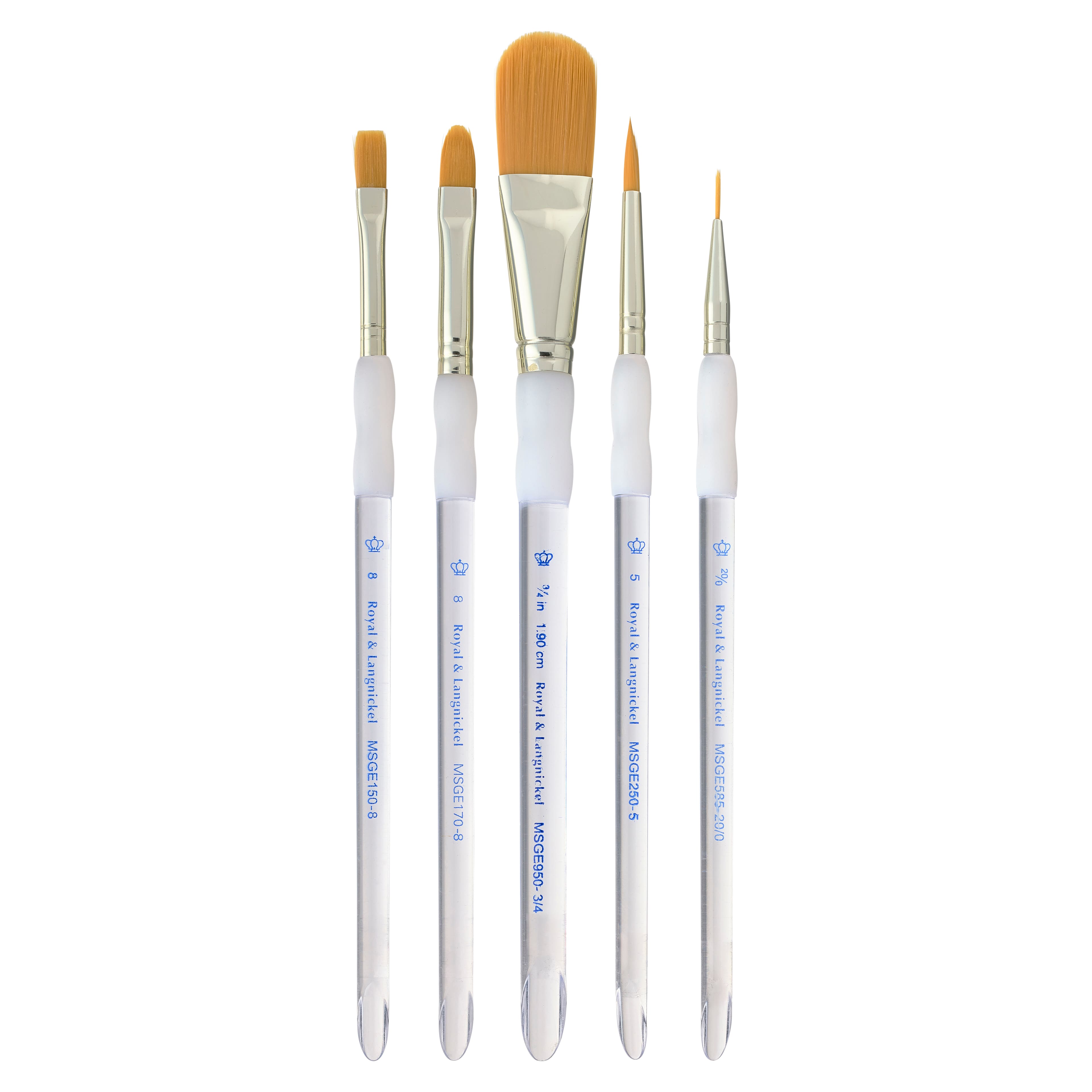 9 Pack: Royal &#x26; Langnickel&#xAE; Soft-Grip&#x2122; Gold Taklon Brush Set