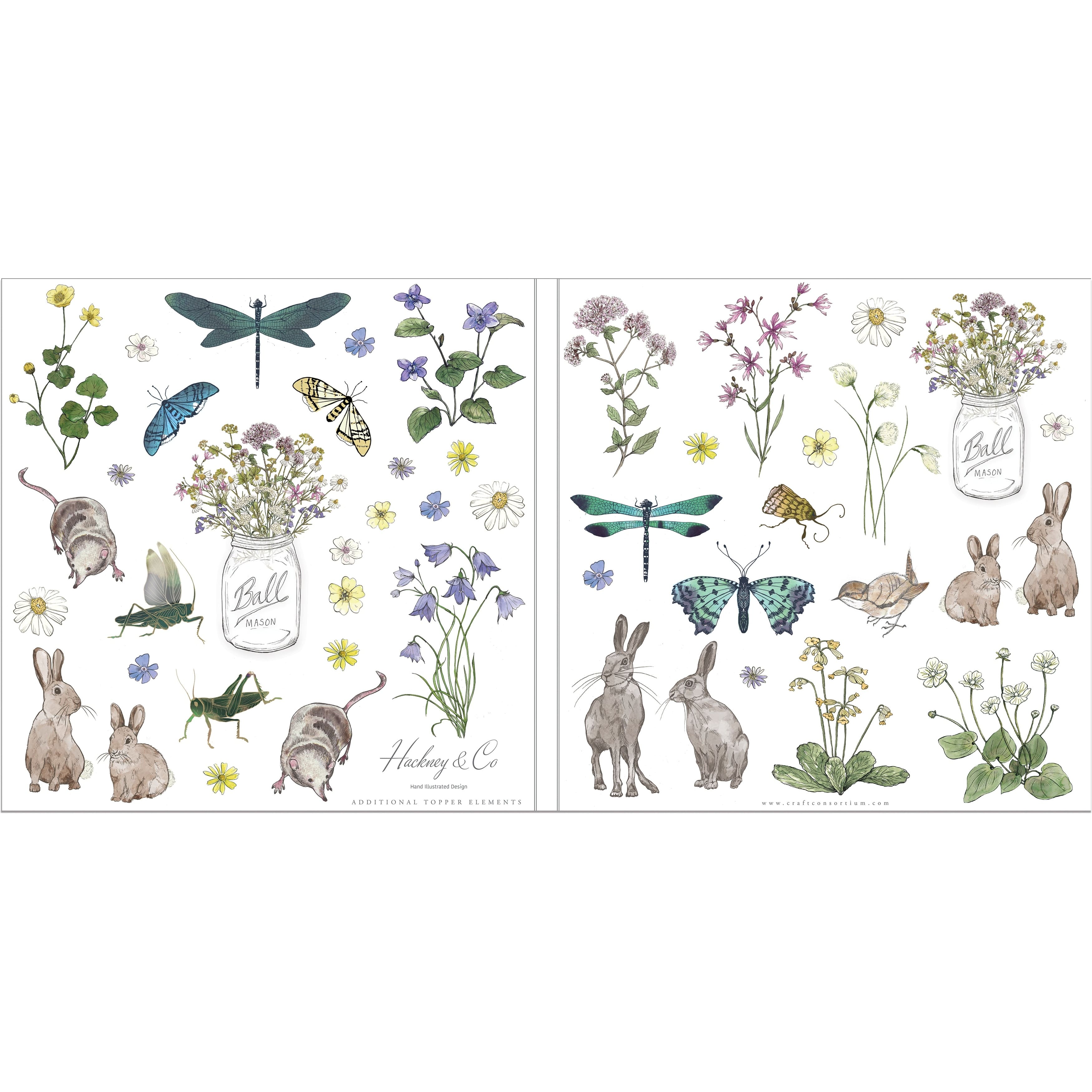 Craft Consortium Double-Sided Paper Pad 12" x 12" 40 ct. Wildflower Meadow