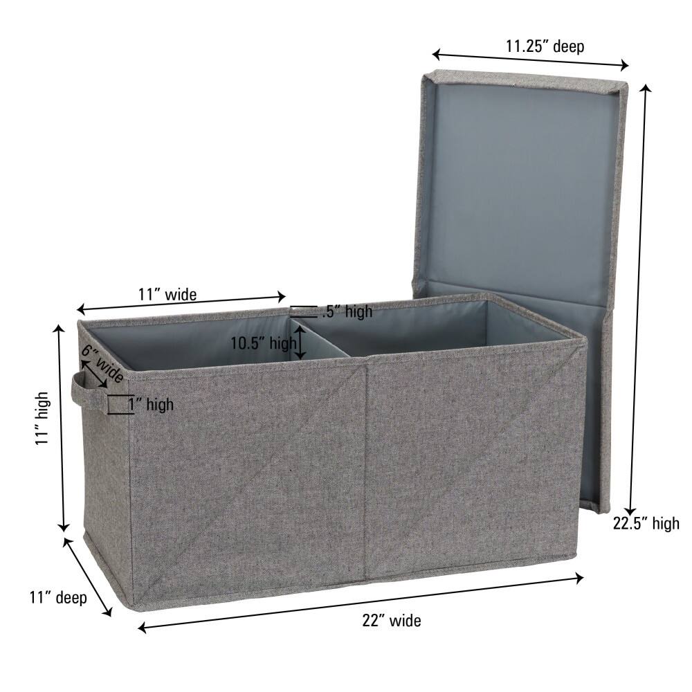 Household Essentials Fabric Storage Bin with Lid (Jumbo)