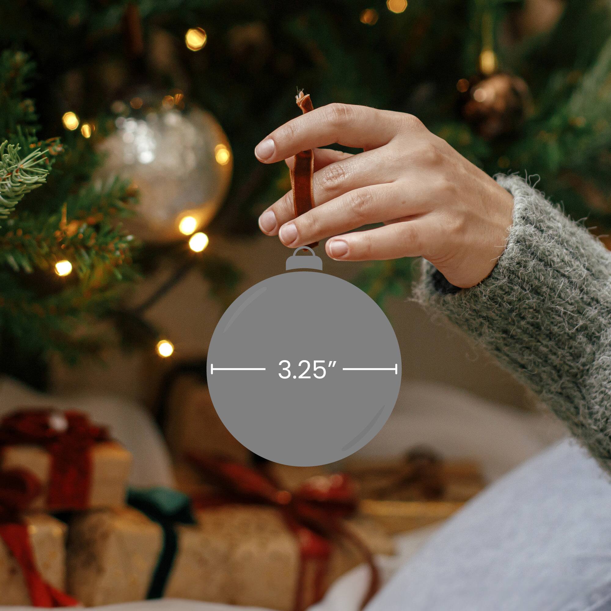 32ct. 3.5&#x22; Winter White Shatterproof Matte Christmas Ball Ornaments