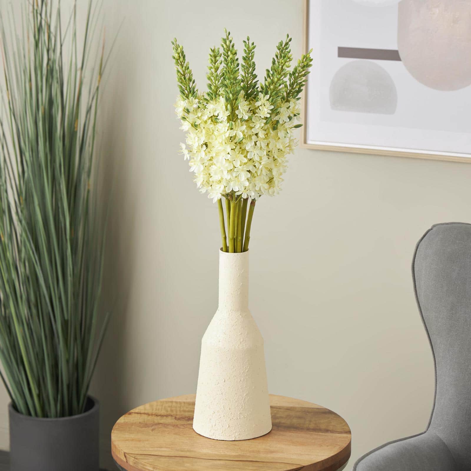34" White Eremurus Artificial Flower Stem, 8ct.