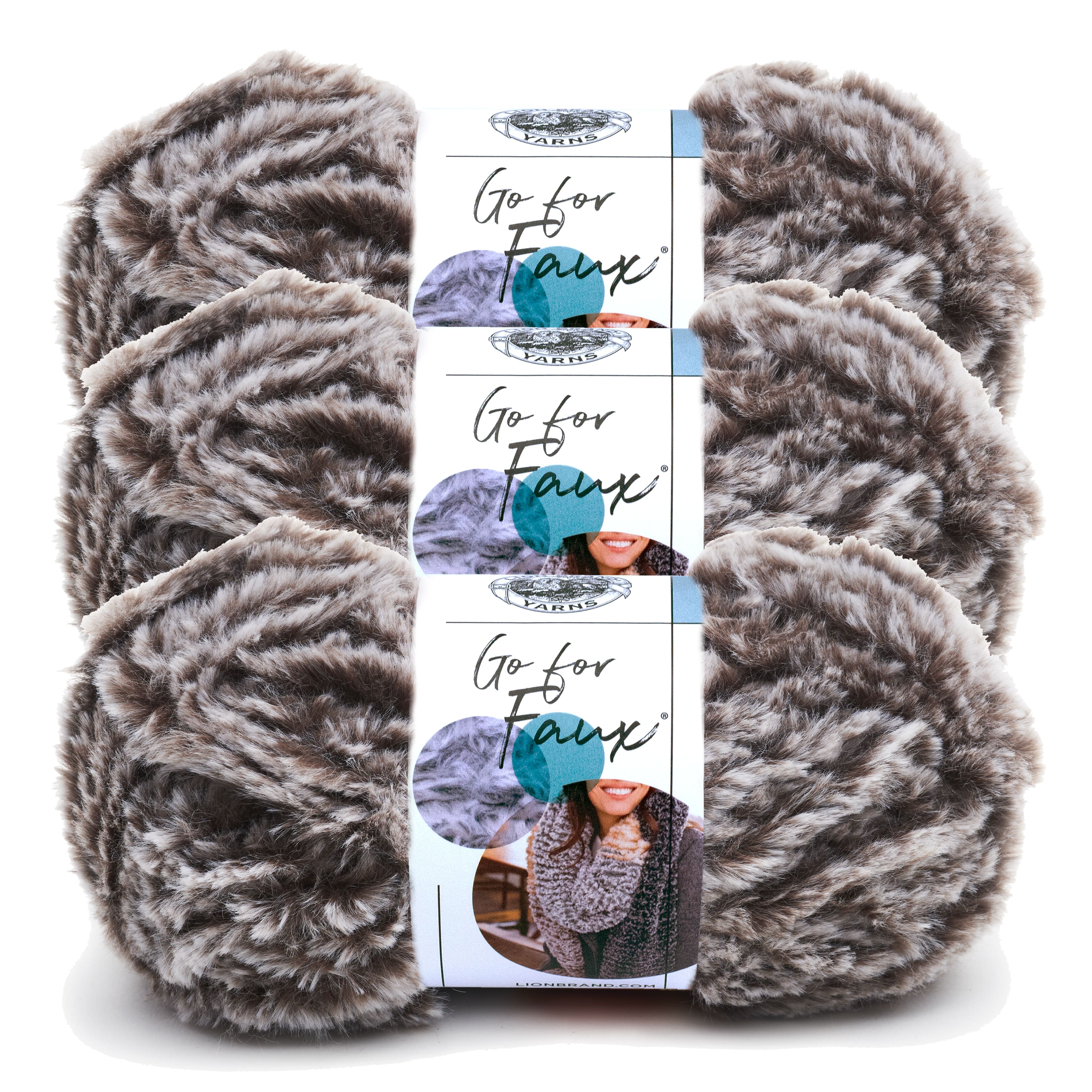 Lion Brand Go For Faux Thick & Quick Yarn-Baked Alaska, 1 count