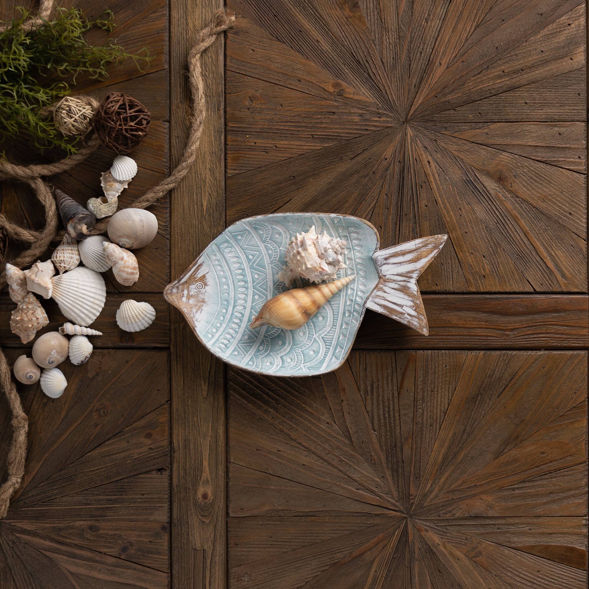 11.5&#x22; Geometric Etched Fish Bowl