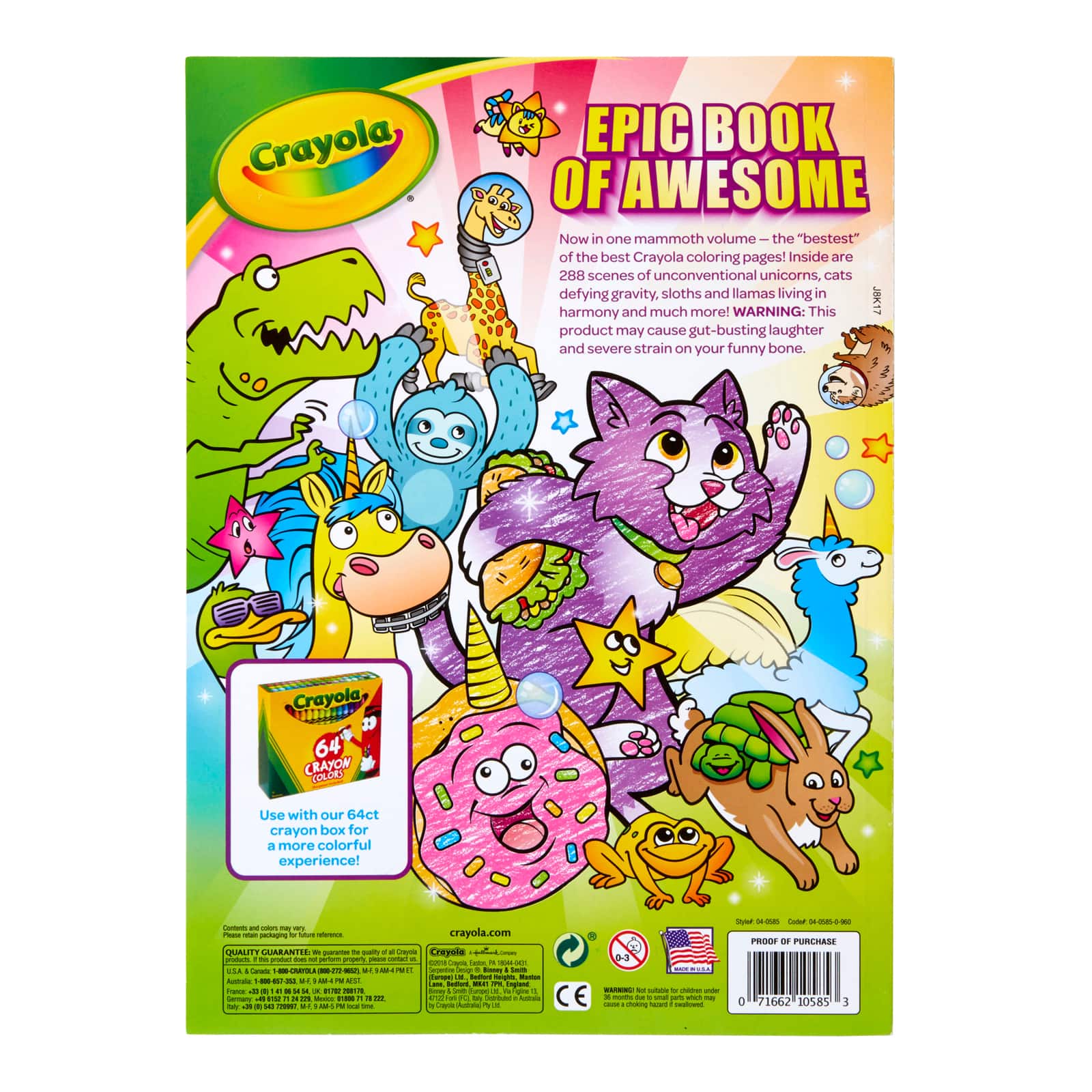 Download Crayola Epic Book Of Awesome 288 Page Coloring Book 6ct Michaels