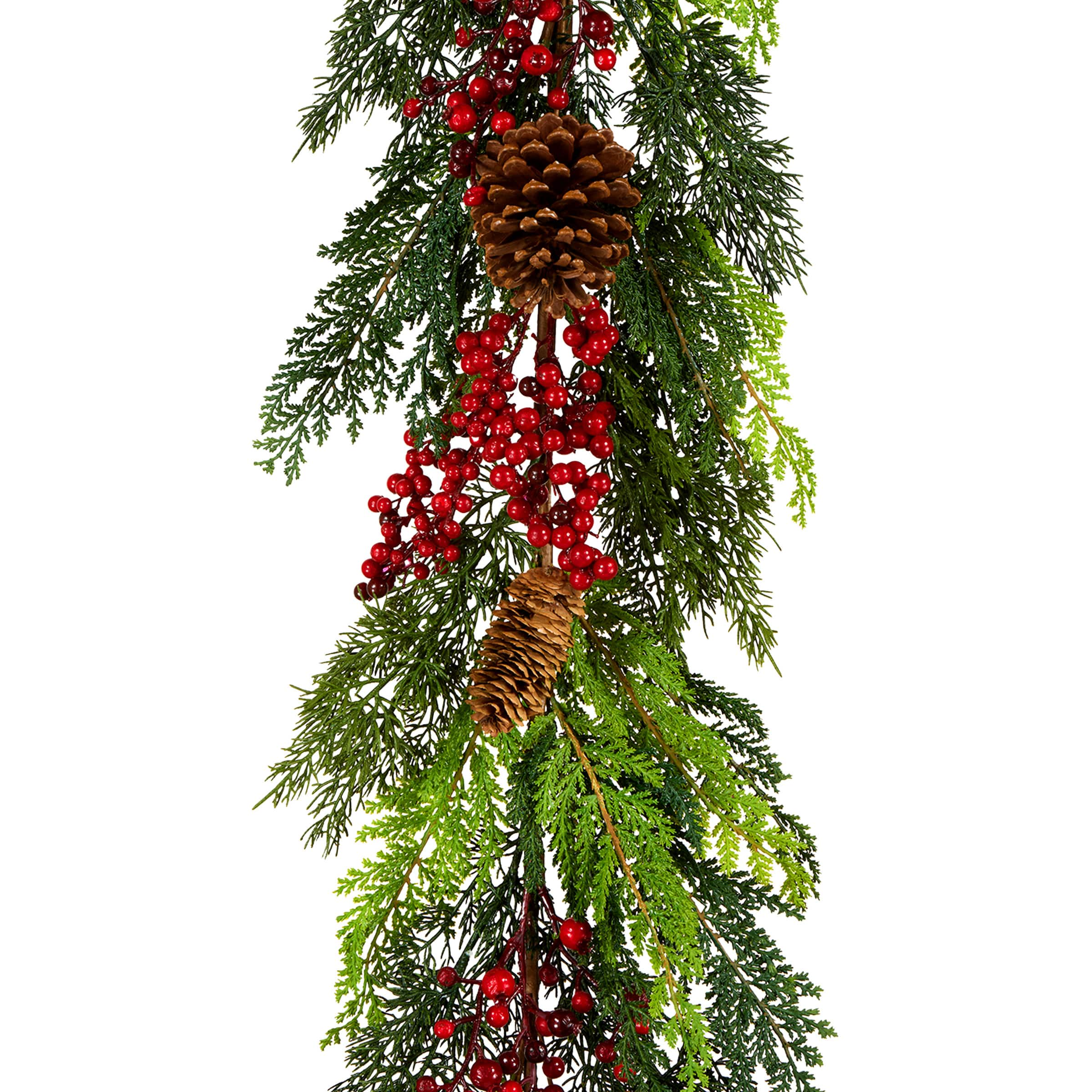 5ft. Christmas Joy Pinecone &#x26; Pine Leaf &#x26; Berry Garland