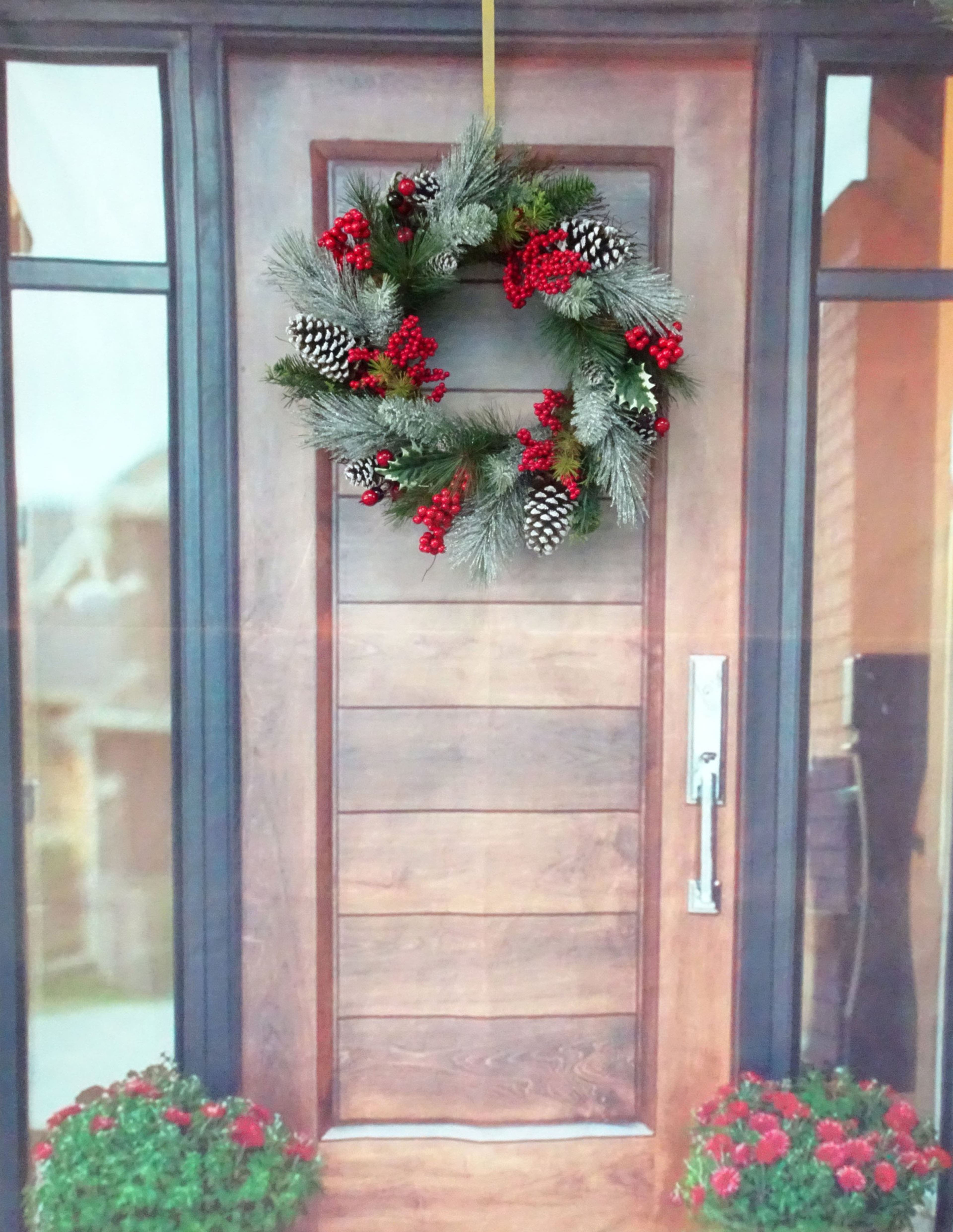 24&#x22; Snowy Pinecone &#x26; Red Berry Wreath by Ashland&#xAE;