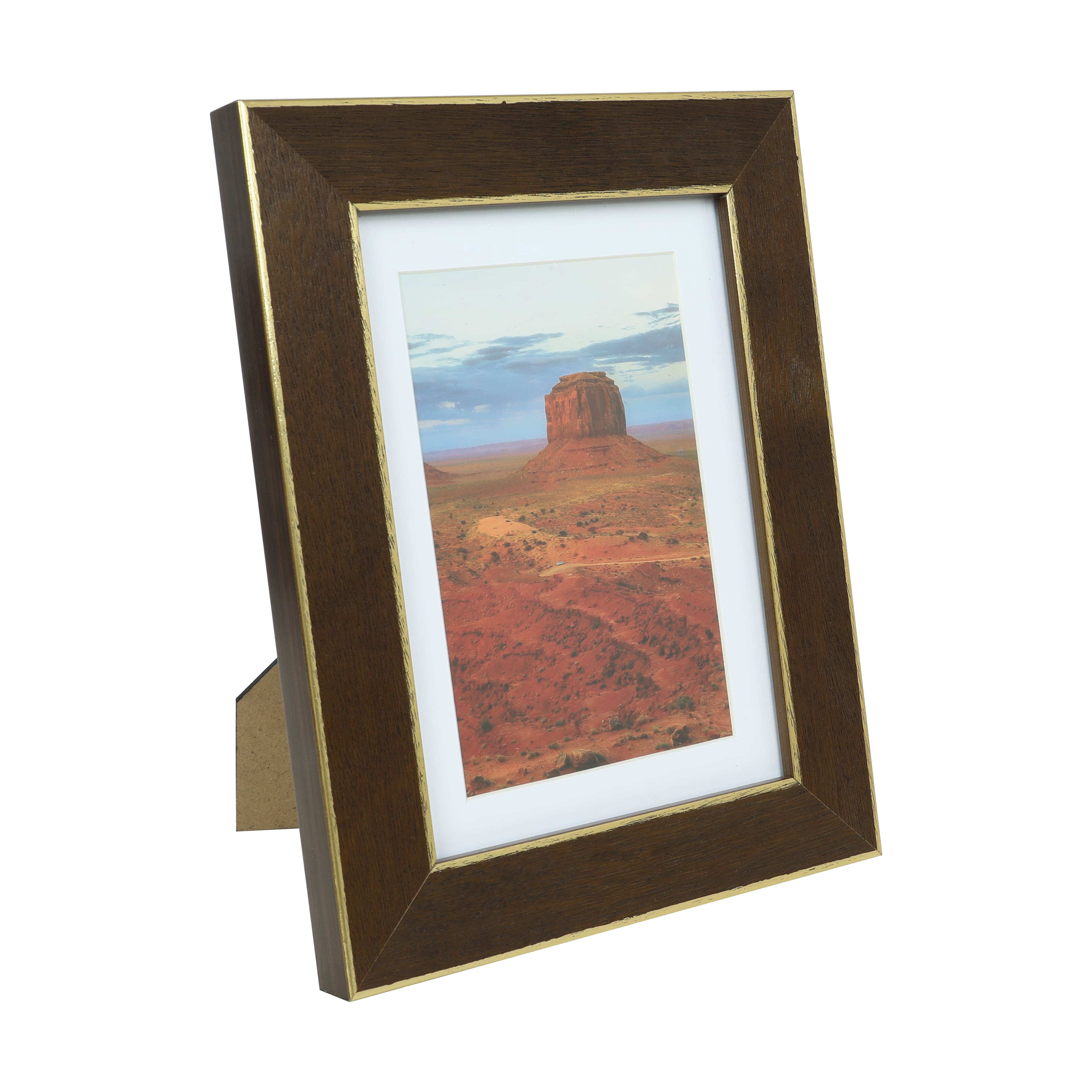 Gallery Walnut &#x26; Gold Trim Frame with Mat by Studio D&#xE9;cor&#xAE;