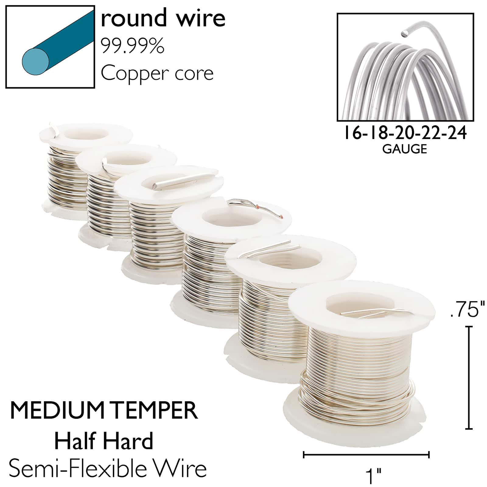 The Beadsmith&#xAE; Wire&#x2122; Elements Lacquered Tarnish-Resistant Wire Set