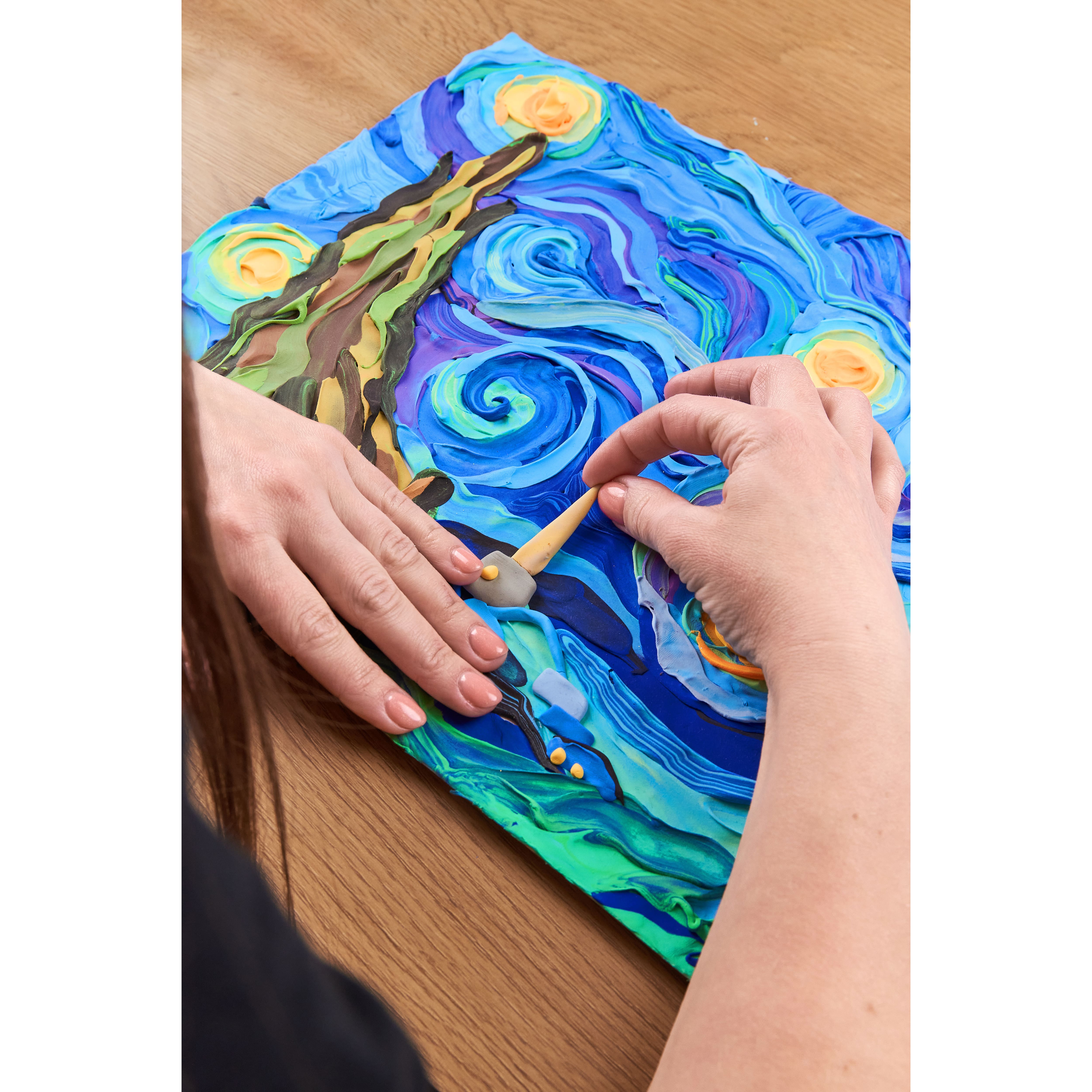 OKTO Sensory Art 3D Vincent Van Gogh Starry Night Clay Painting Kit