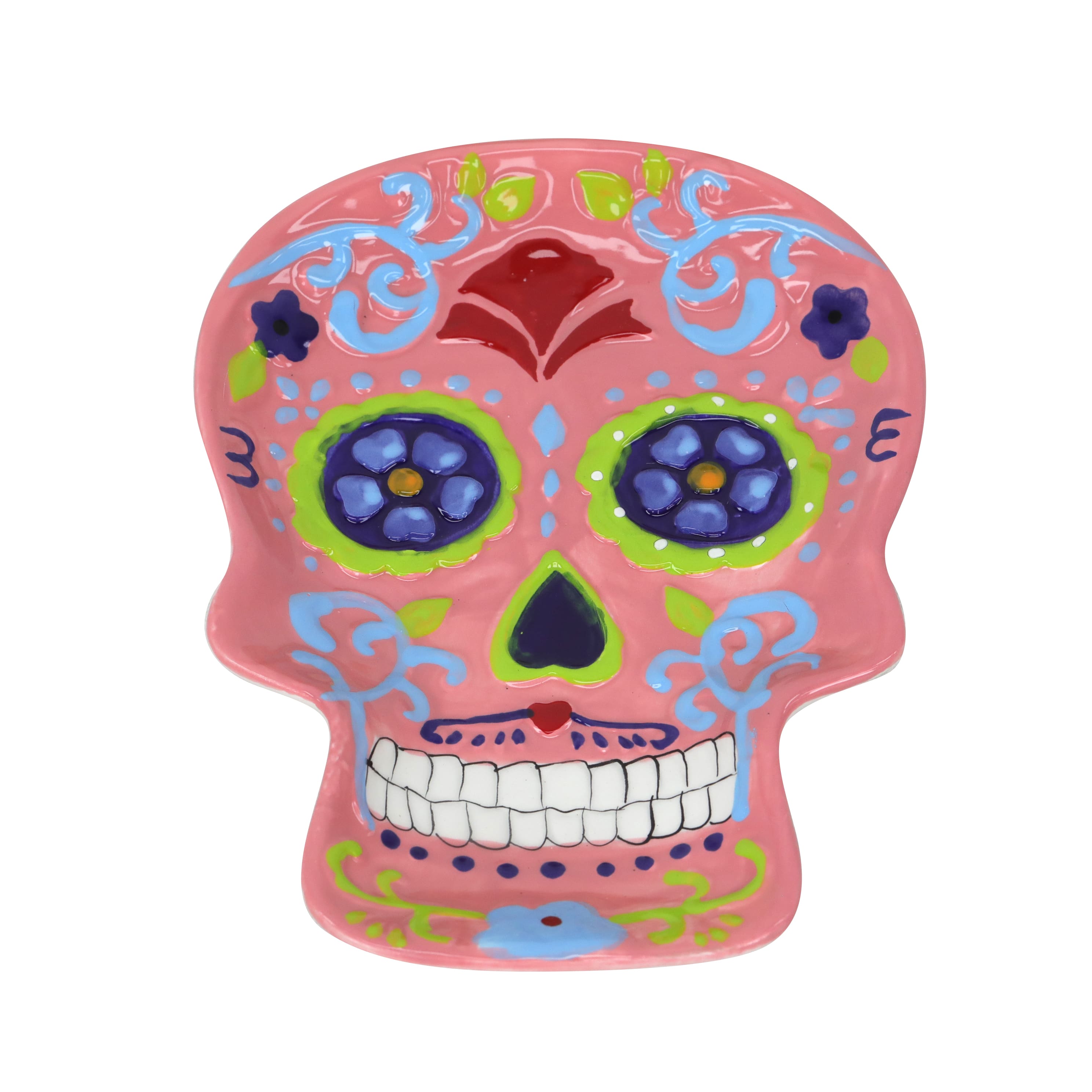 Assorted 8&#x22; Day of the Dead Sugar Skull Ceramic Trinket Dish, 1pc. by Ashland&#xAE;