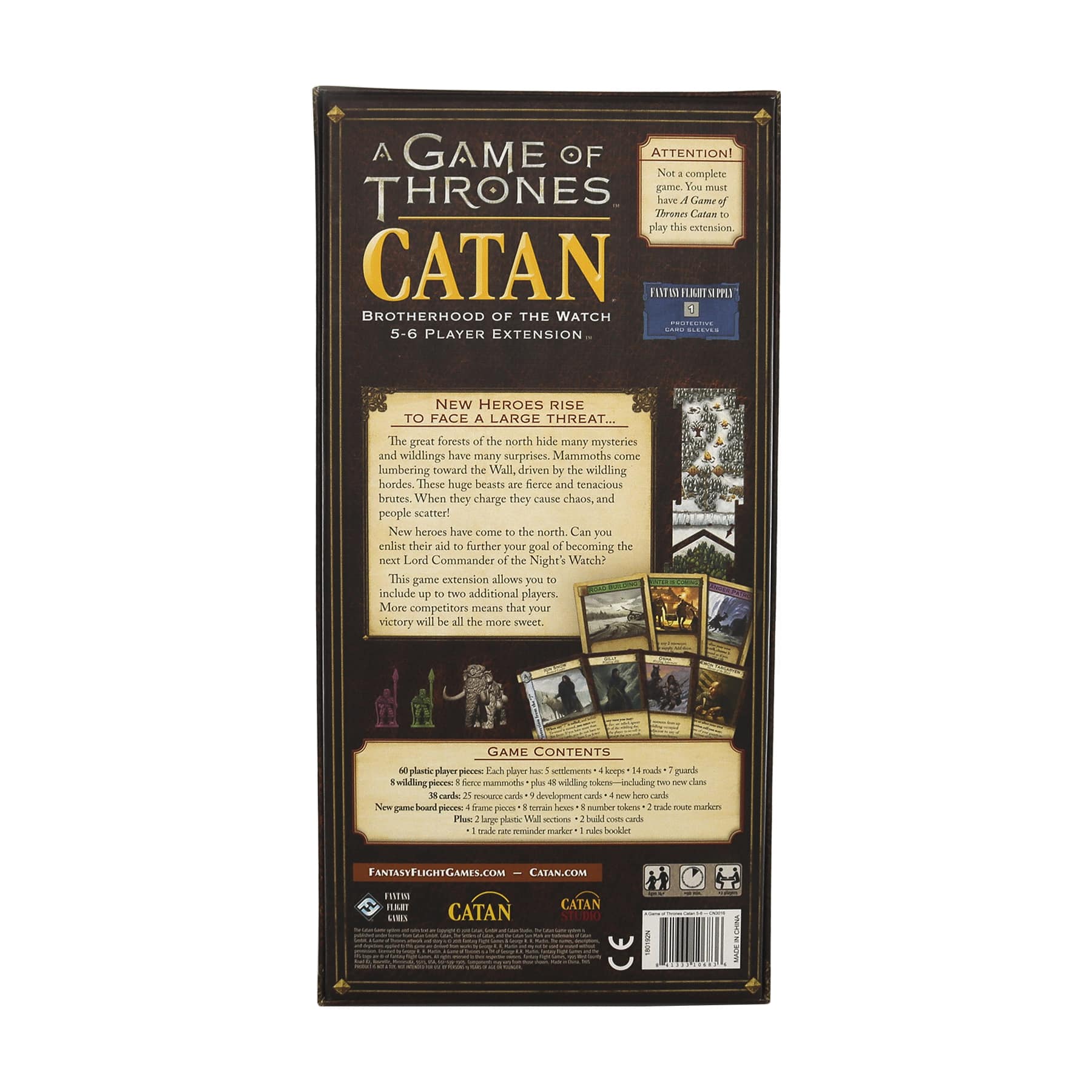 A Game of Thrones Catan: Brotherhood of the Watch 5-6 Player Extension