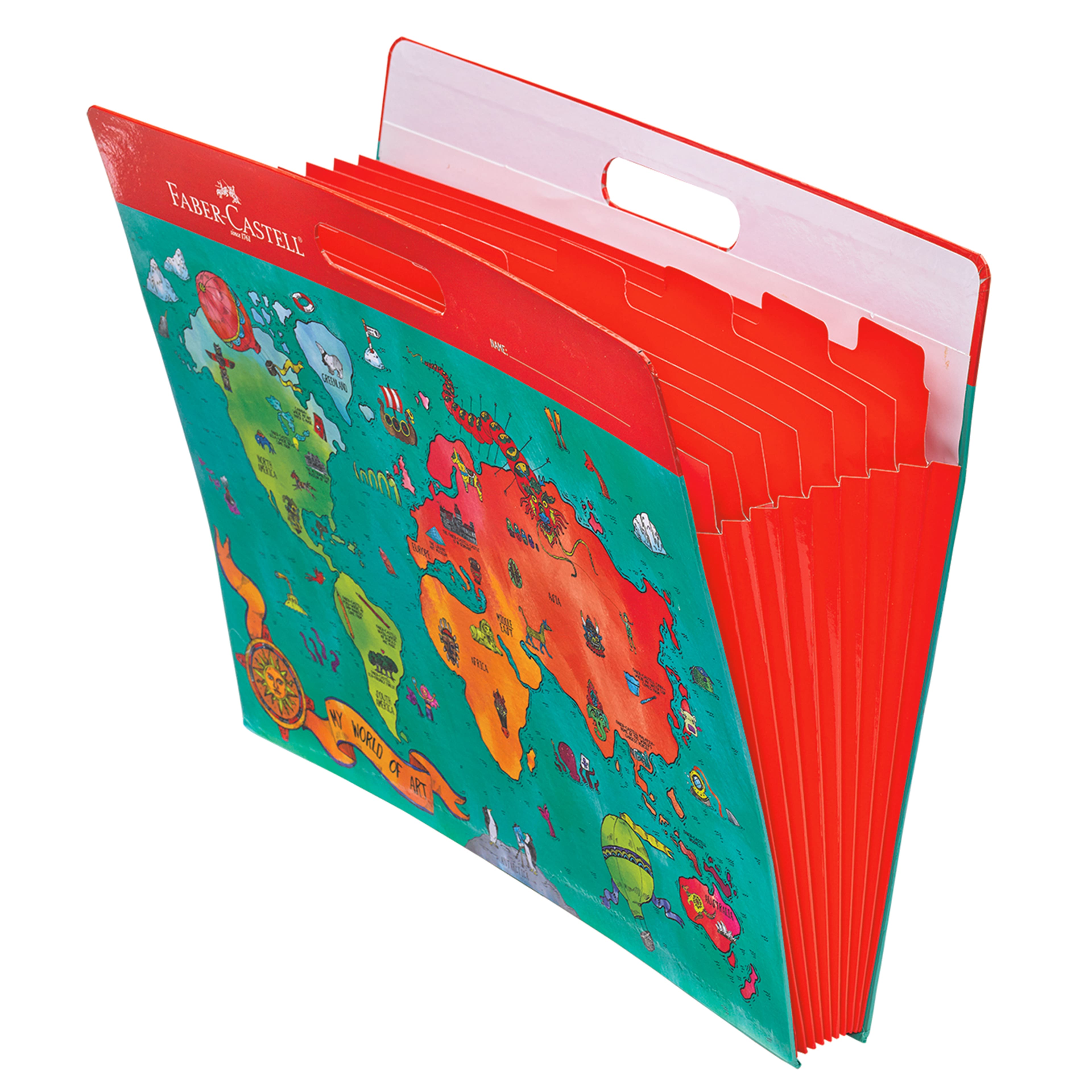 Faber-Castell My World of Art Portfolio for Kids - 8 Expandable Folder  Pockets for Kid's Artwork and Keepsakes
