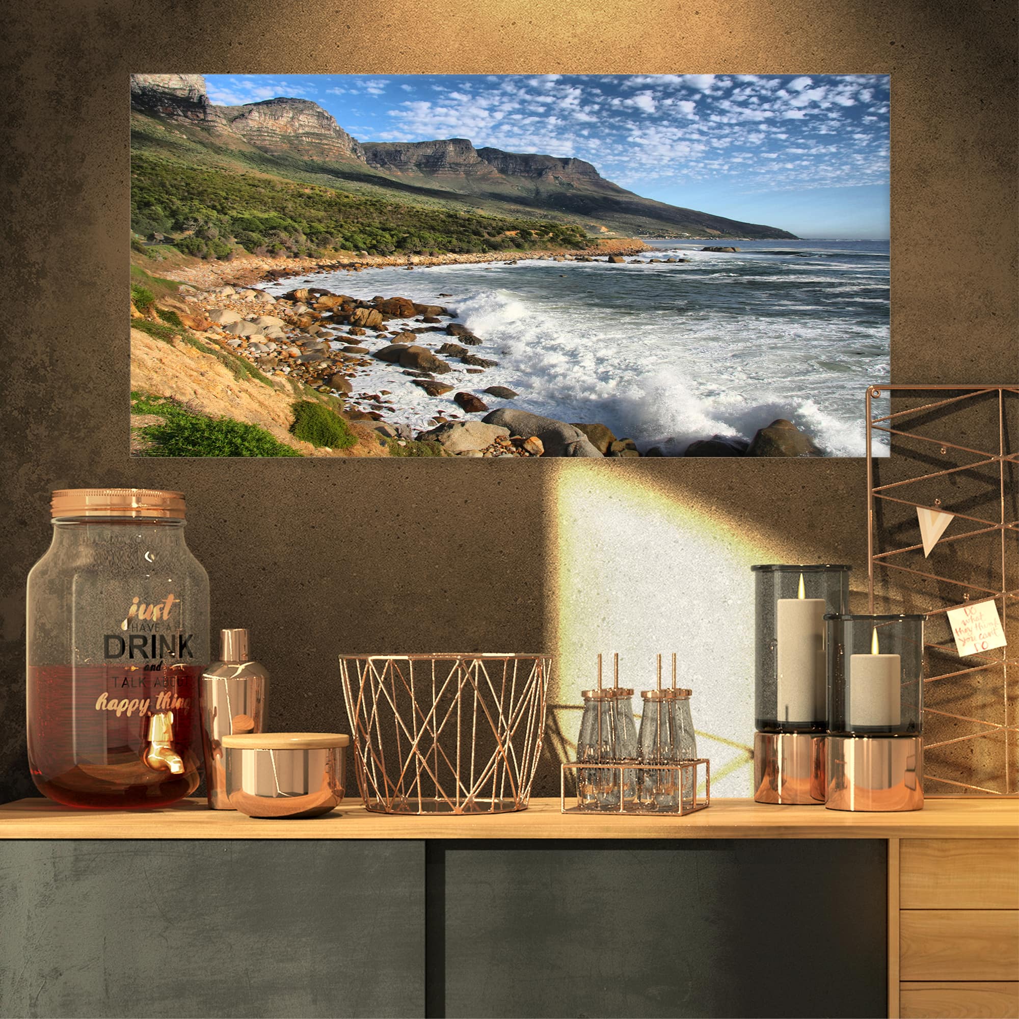 Designart - Beautiful South African Seashore - Large Seashore Canvas Print