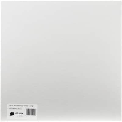 Grafix Medium Weight Chipboard Sheets 8.5X11 25 Pkg White