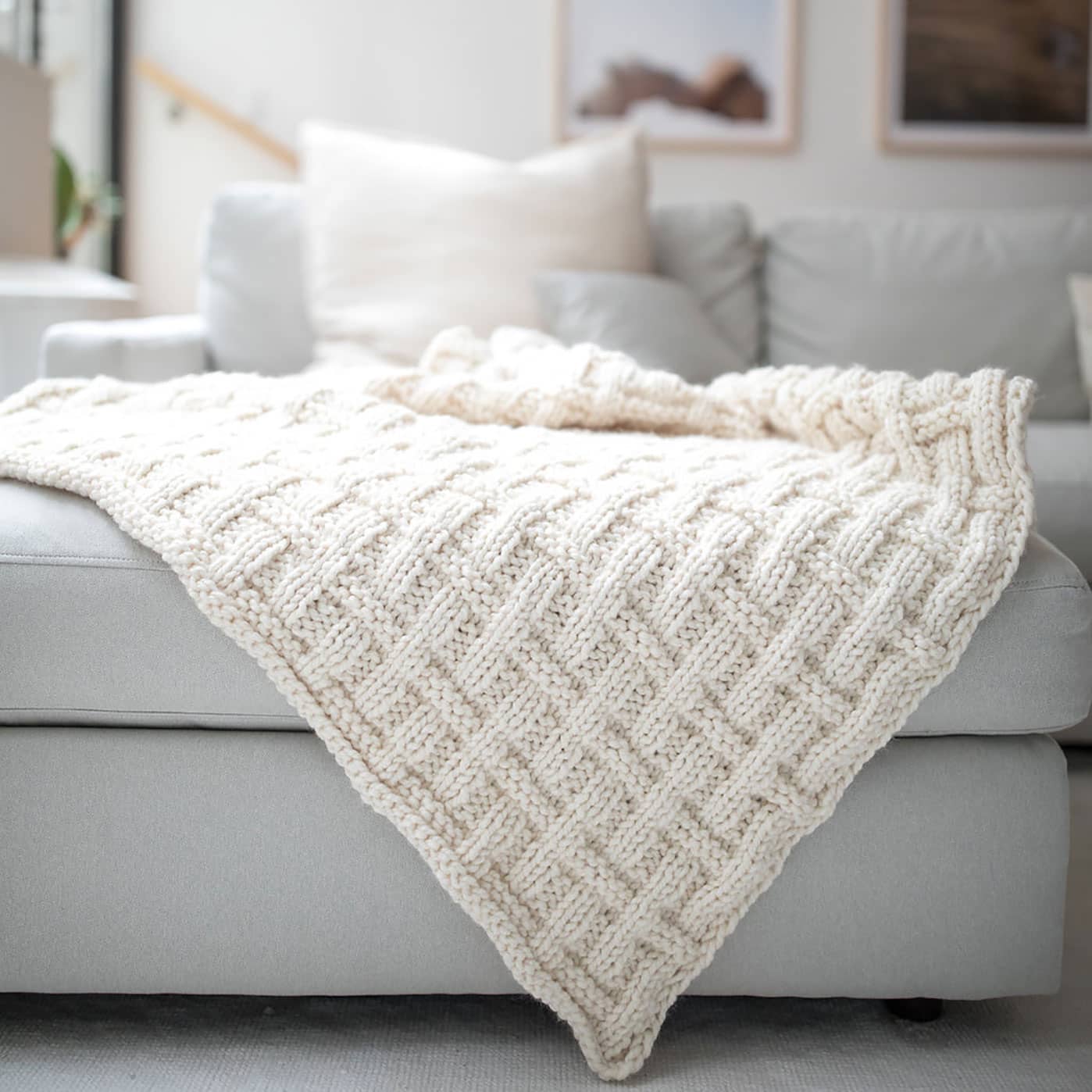 How To Make A Wool-Ease Thick & Quick Simple Striped Afghan