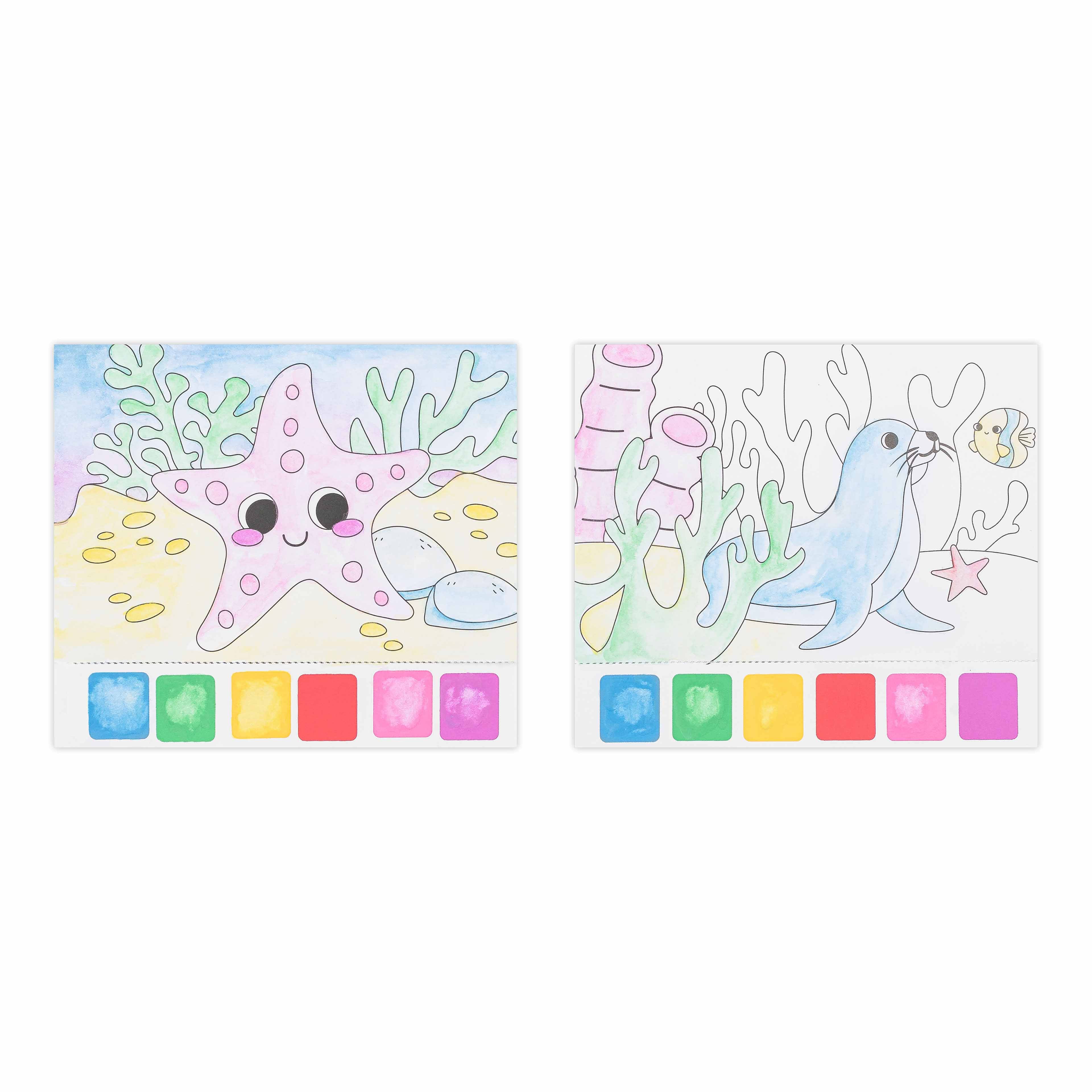 Trousse de cartes postales pour aquarelle sur le thème de la vie sous-marine de Little Yellow Bicycle