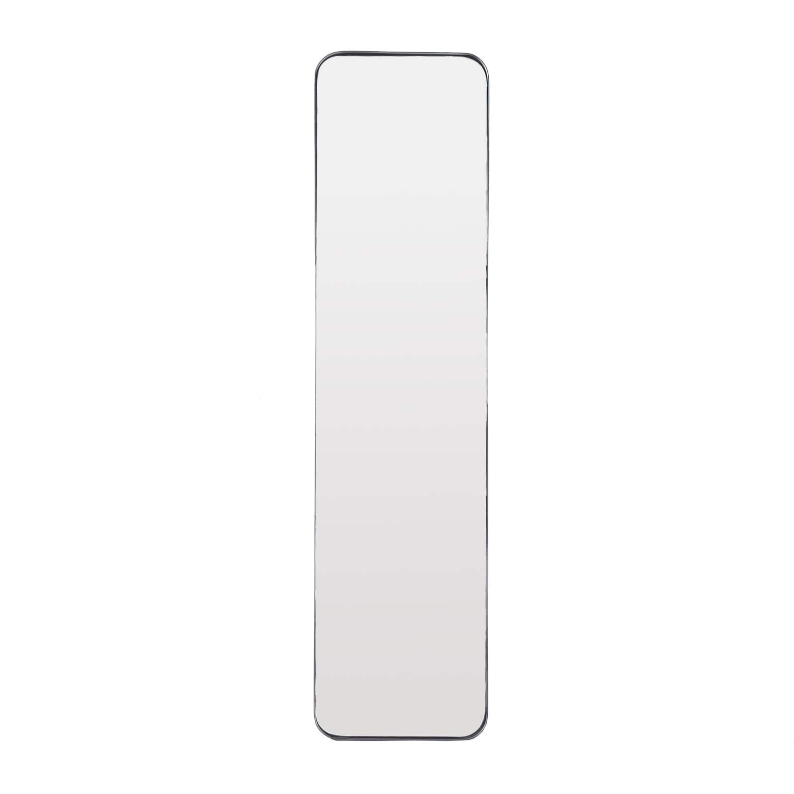 Black Iron Contemporary Wall Mirror, 48&#x22; x 12&#x22; x 2&#x22;