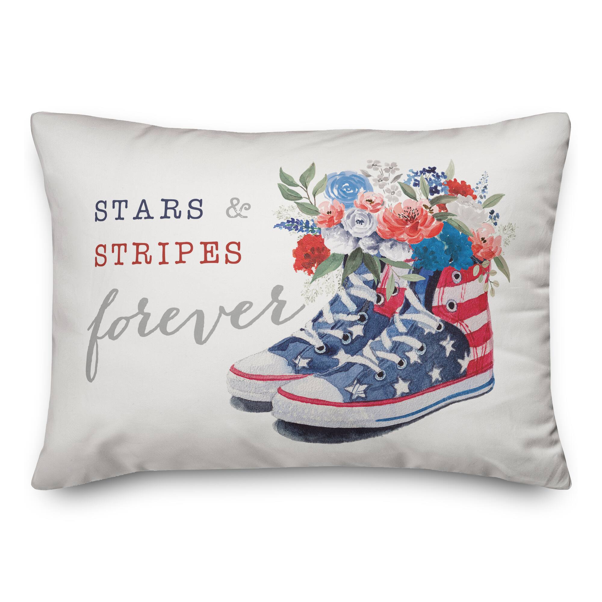 Stars and Stripes Sneakers Indoor/Outdoor Pillow