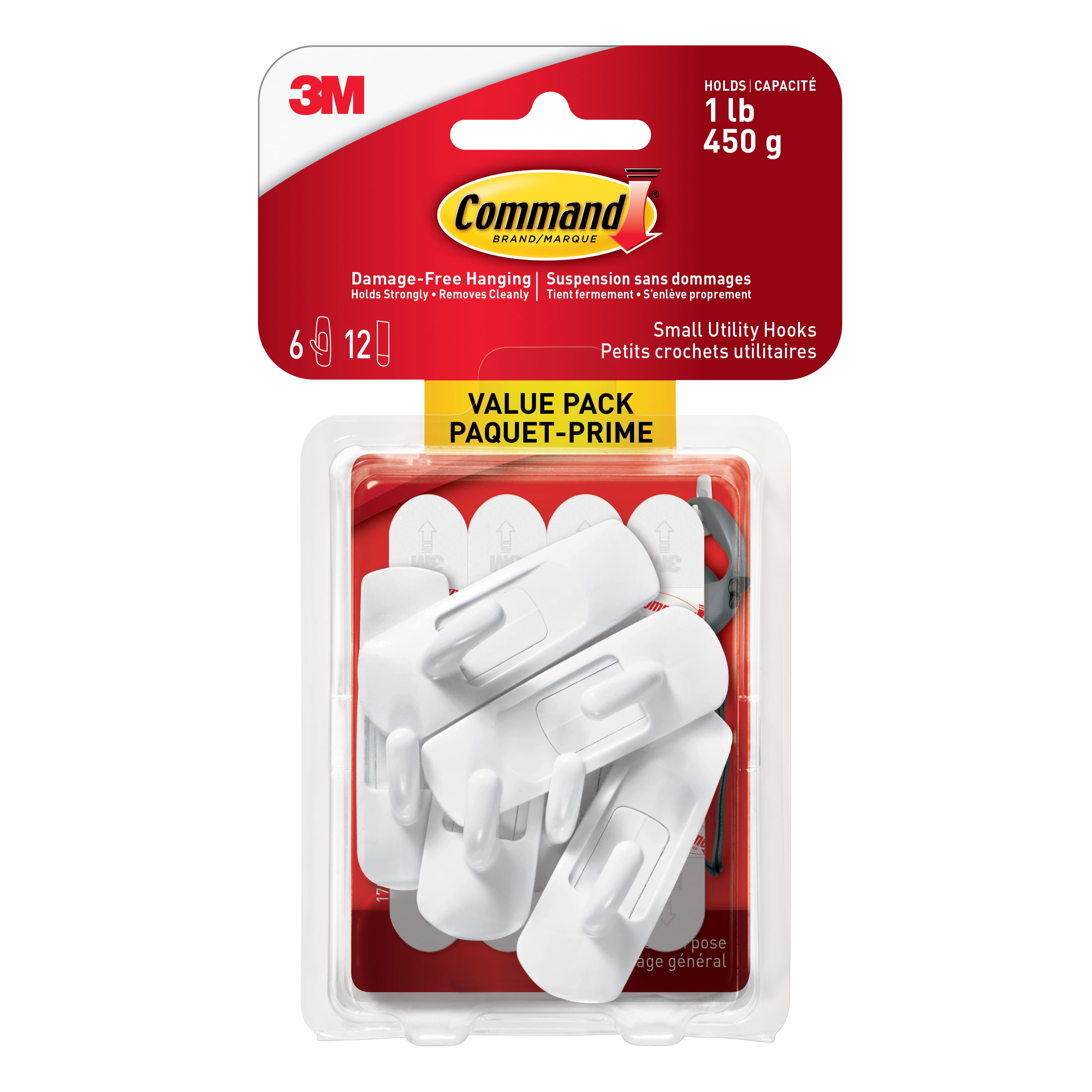 Buy in Bulk - 12 Packs: 6 ct. (72 total) Command™ Small White Utility Hooks